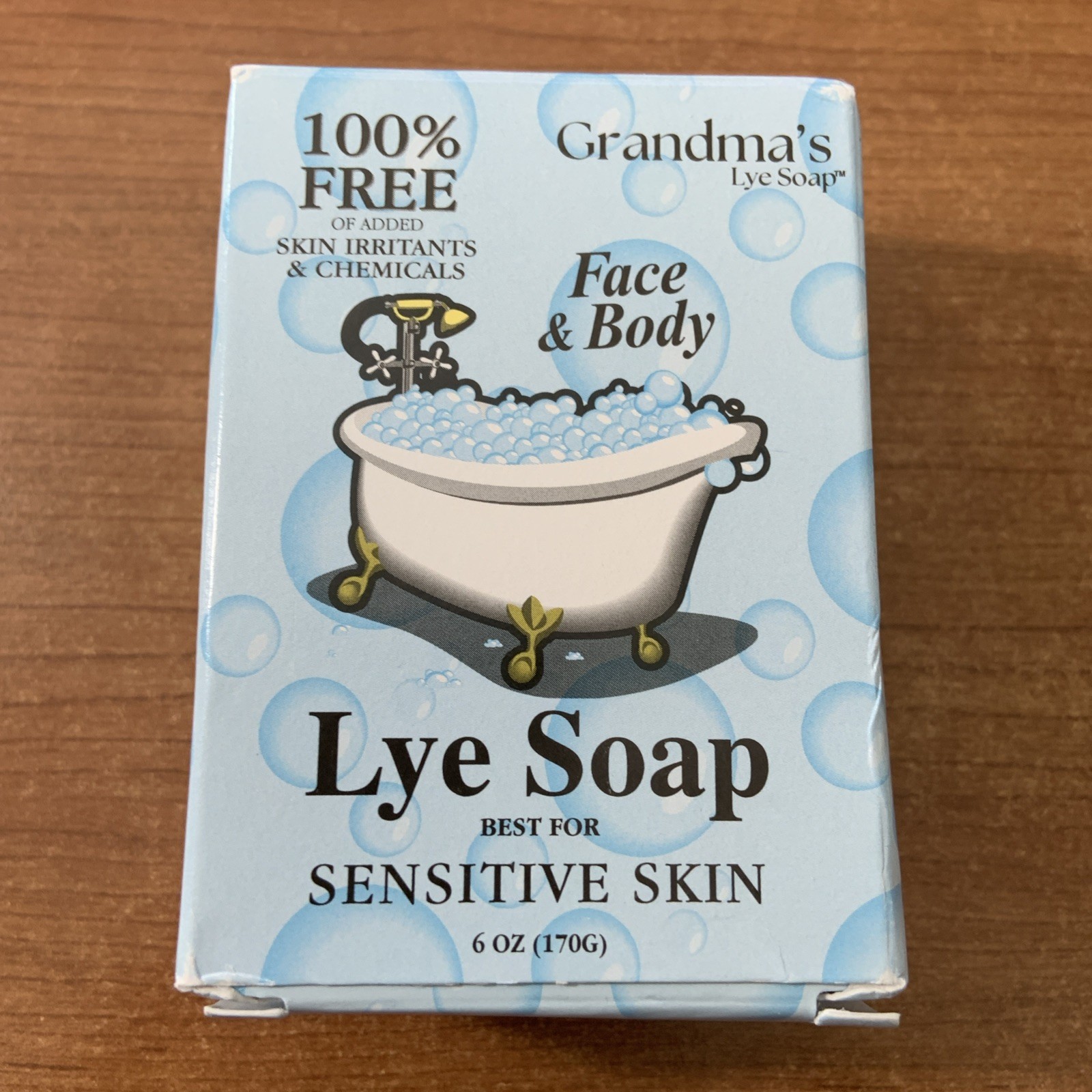 Grandma’s Lye Soap Pure & Natural Face Body Sensitive Skin No Fragrance 6 oz