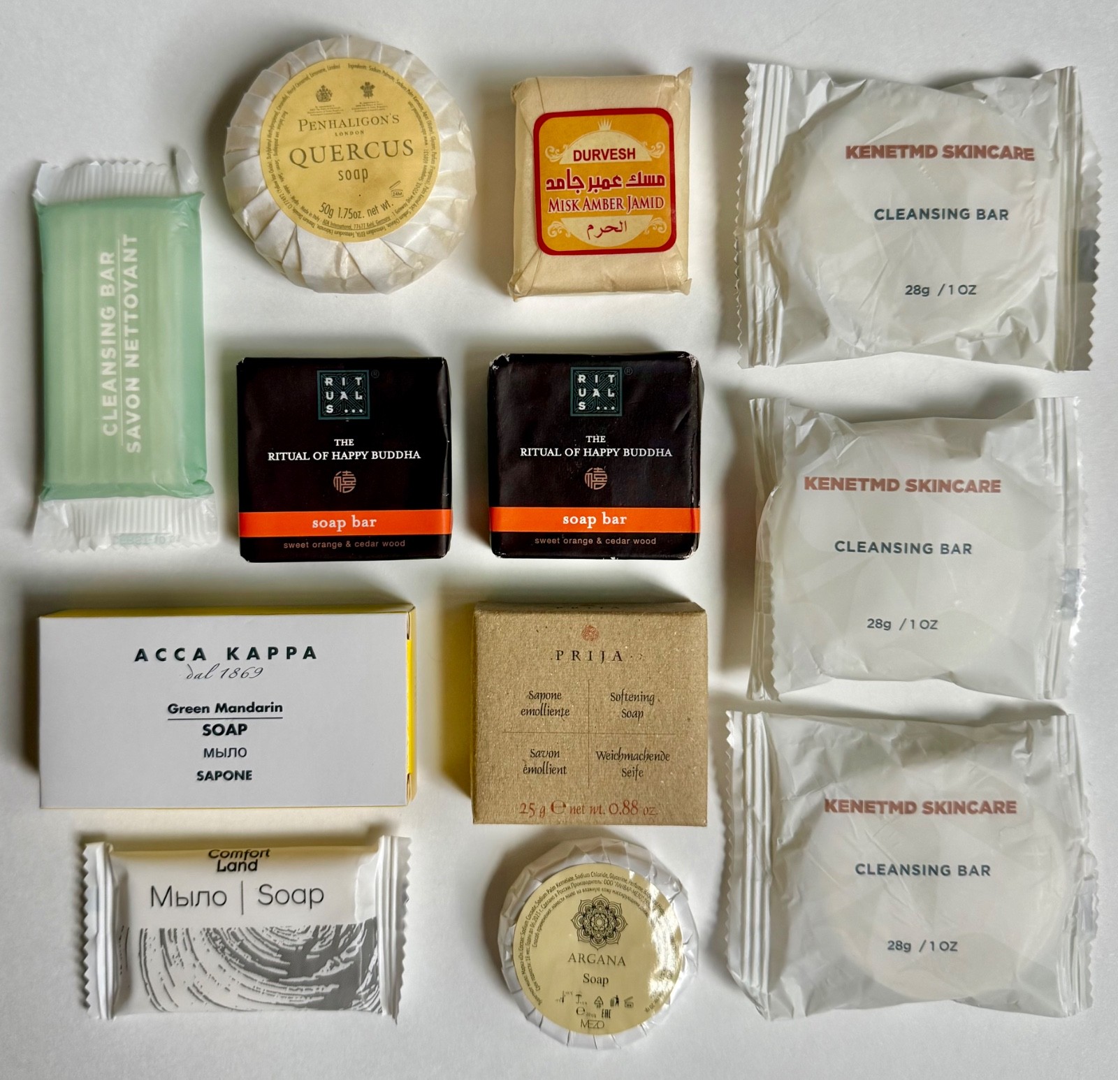 Lot of 12 Hotel Travel Size Mini Bar Soaps Penhaligon’s Prija Argana Rituals etc