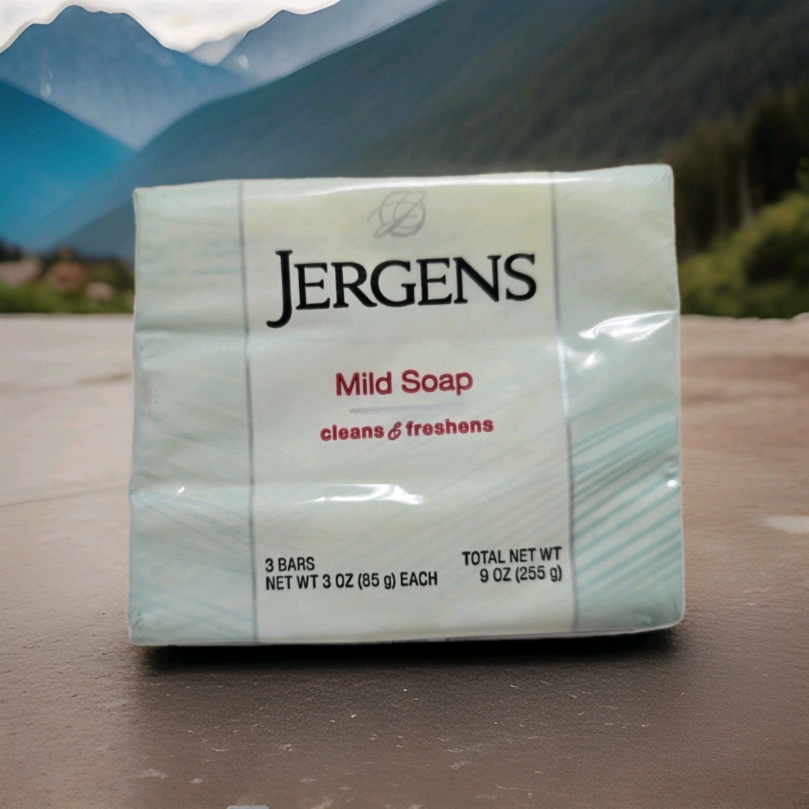 Jergens Mild Bar Soap Pure & Natural 3 Bars 3oz each