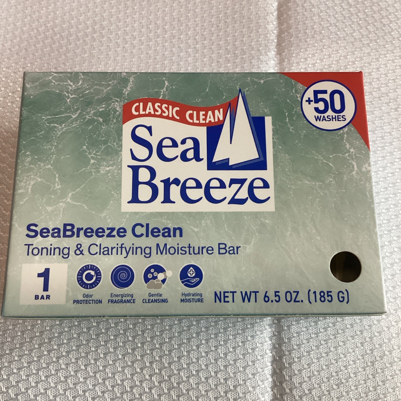 8 pack Sea Breeze Classic Clean Toning & Clarifying Moisture Bar Soap 6.5oz Skin