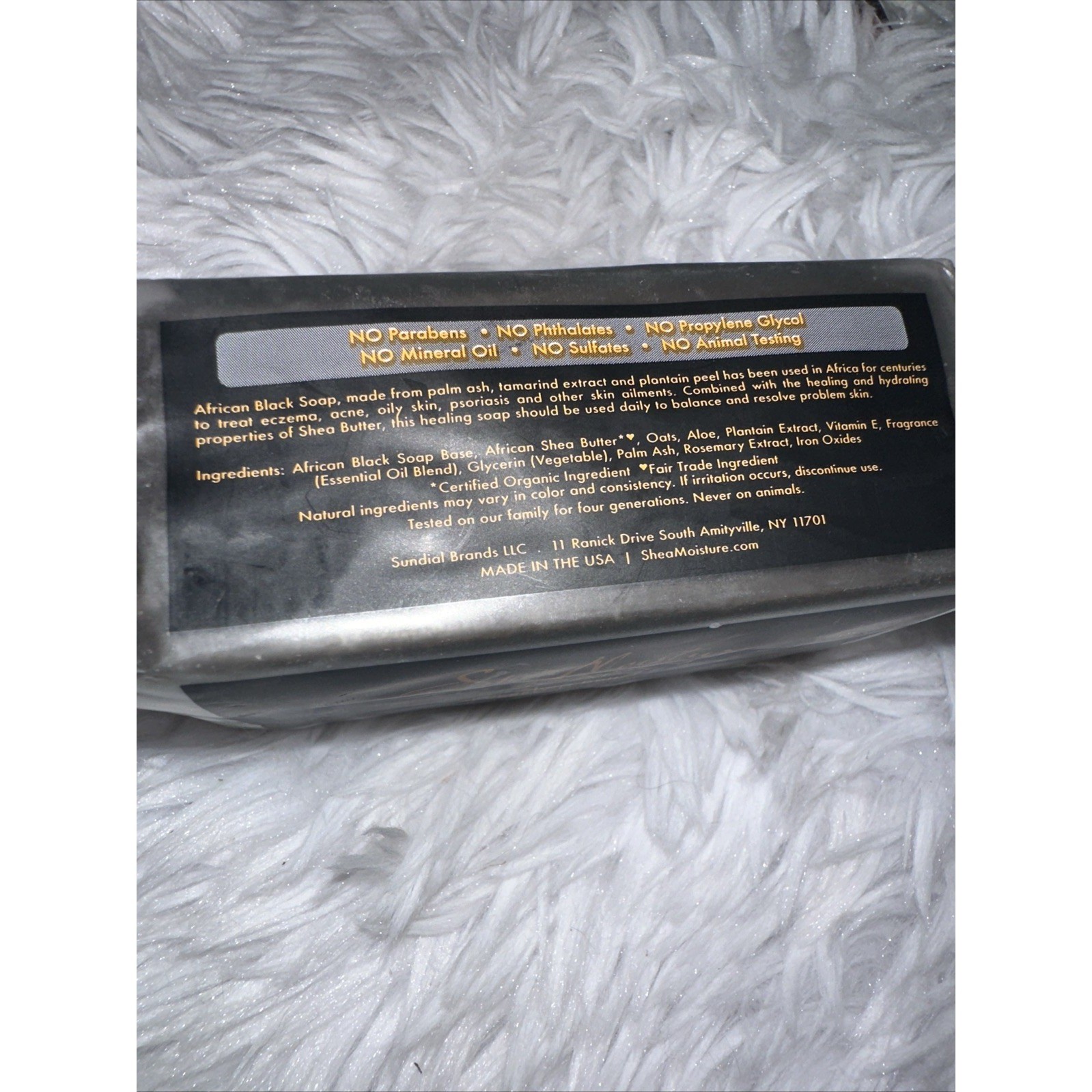 SheaMoisture African Black Soap Bar with Shea Butter for Dry Skin 8oz 230g