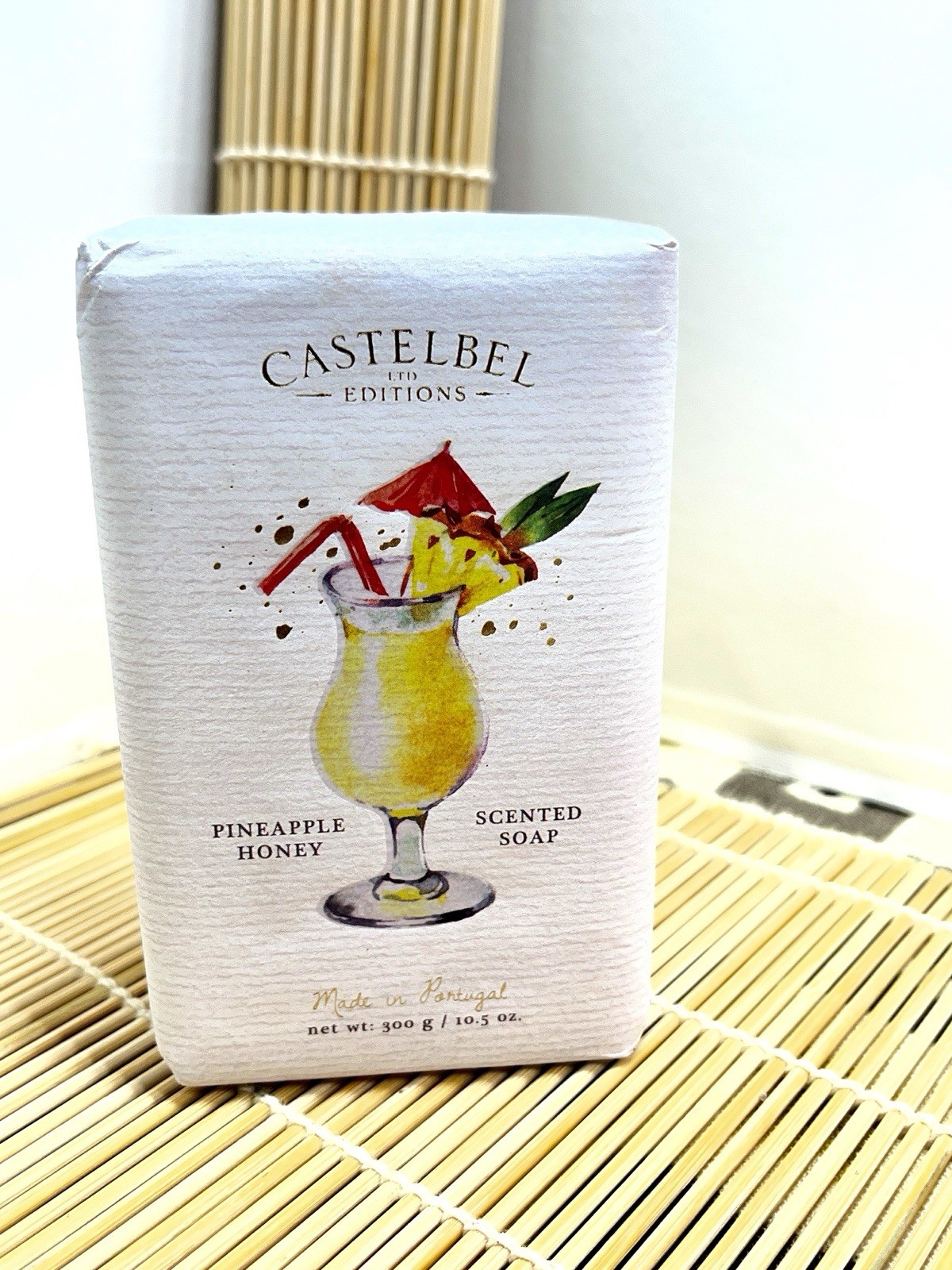 NEW Luxury Castelbel Pineapple-Honey HIGHLY Scented Bar Soap 3x Milled 10.5 OZ