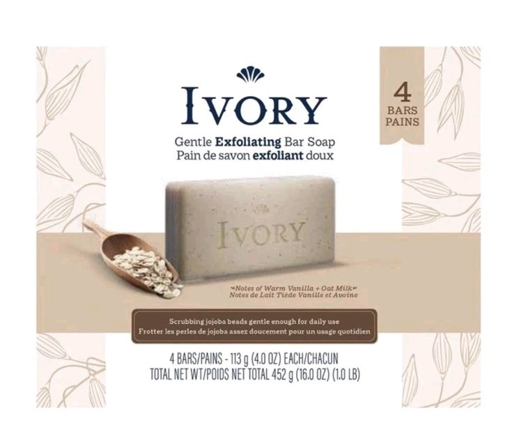 🤎 IVORY 🤎 4-BARS 3.17 Oz 🫧 ●VANILLA & OAT MILK● 99% Pure Safe Clean & Simple•