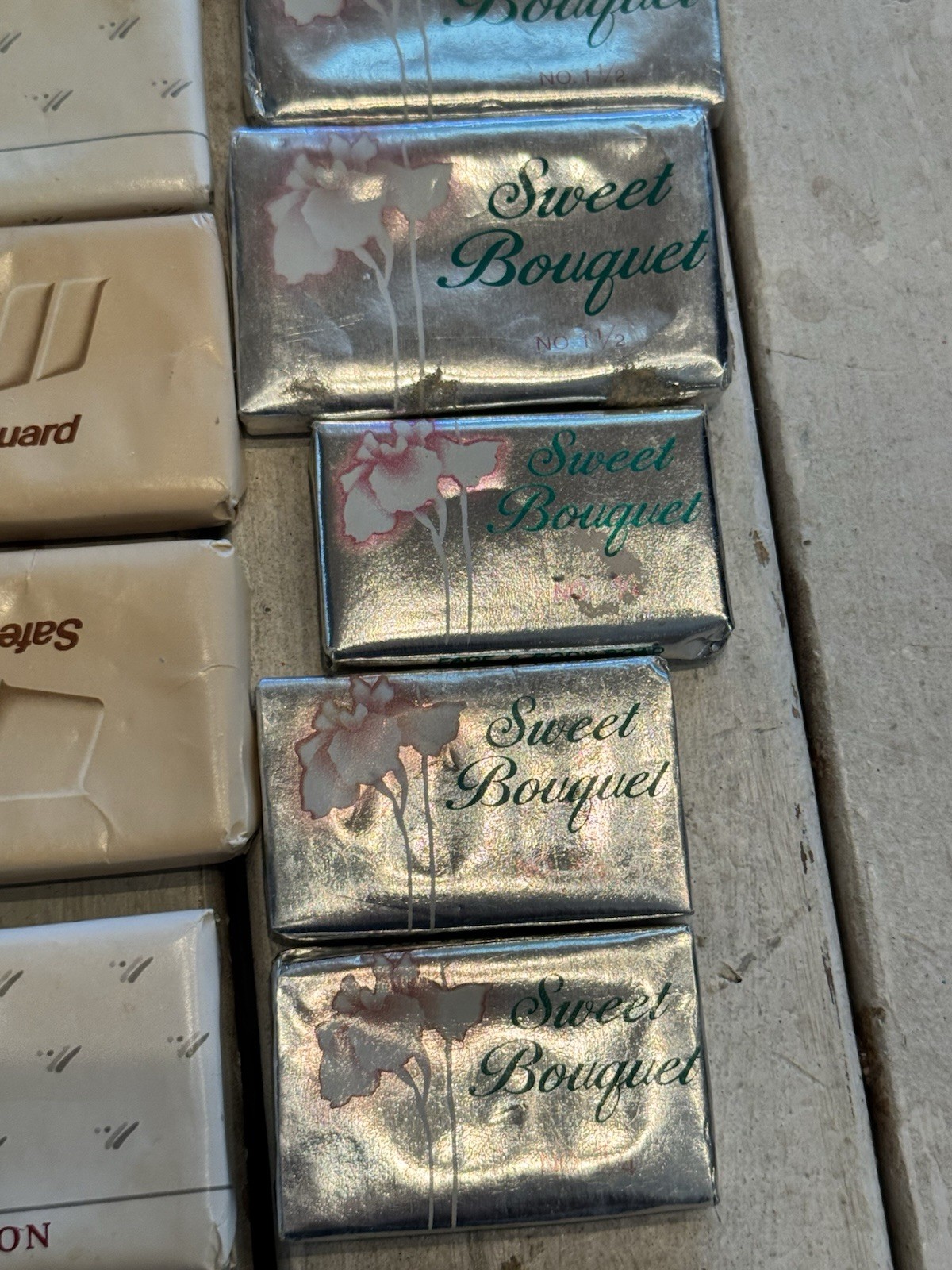 Lot Of 28 Vintage Travel, Size, Soaps, Including Safeguard, And Sweet Bouquet
