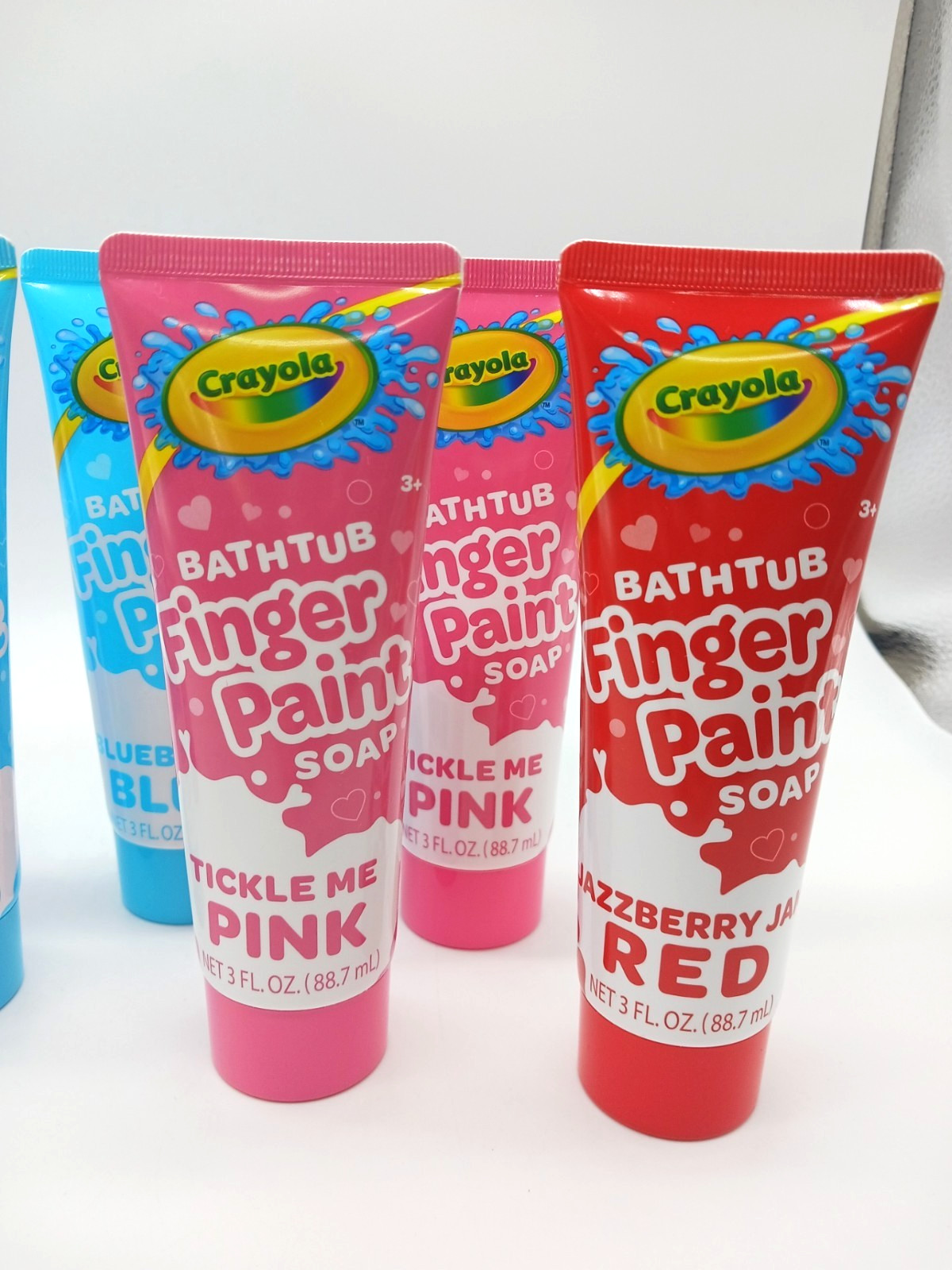 Lot of 7 Crayola Kids Bathtub Finger Paint Soap Purple Pink Blue Red
