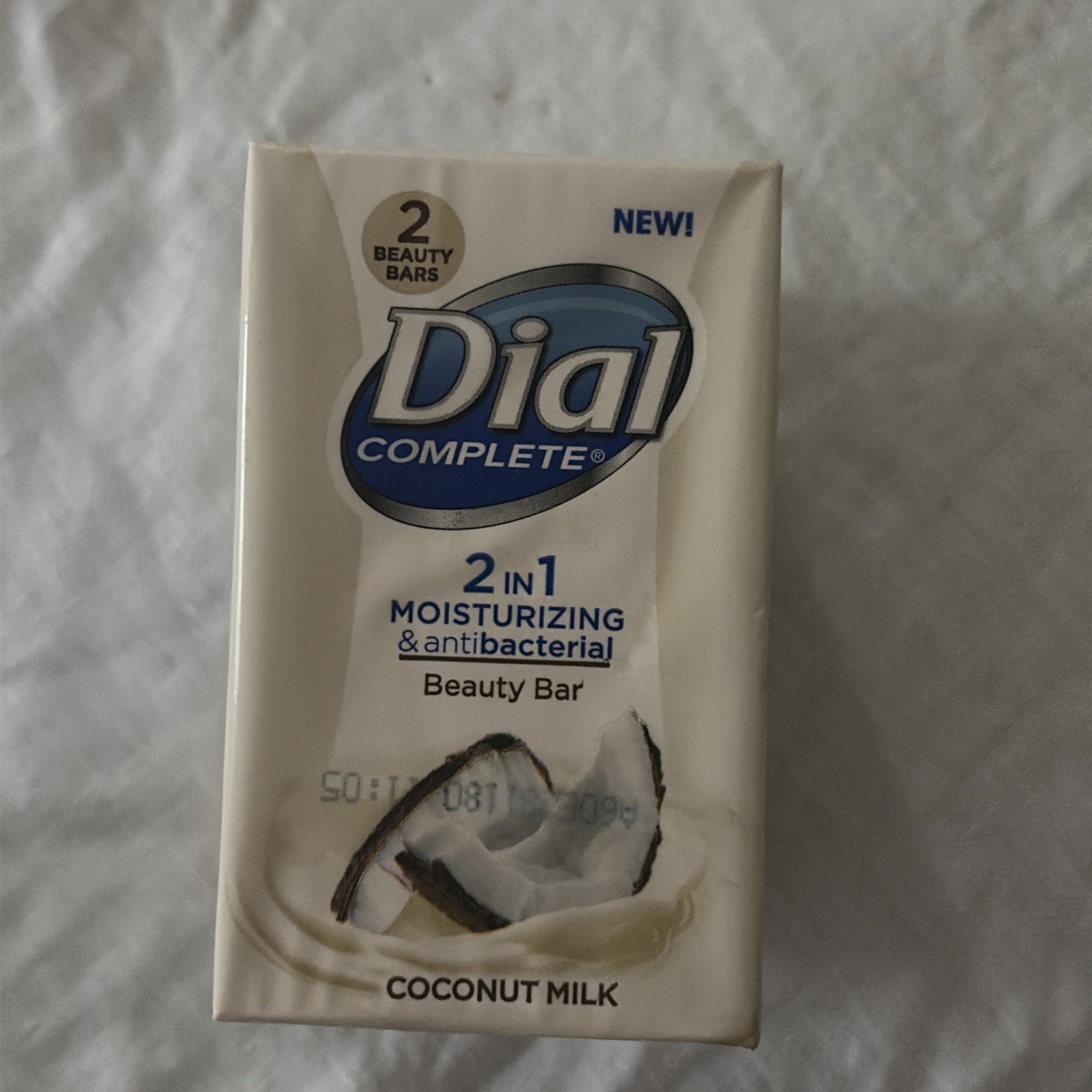 Dial Complete Beauty Bar Coconut Milk Antibacterial Soap 2 Bars NEW