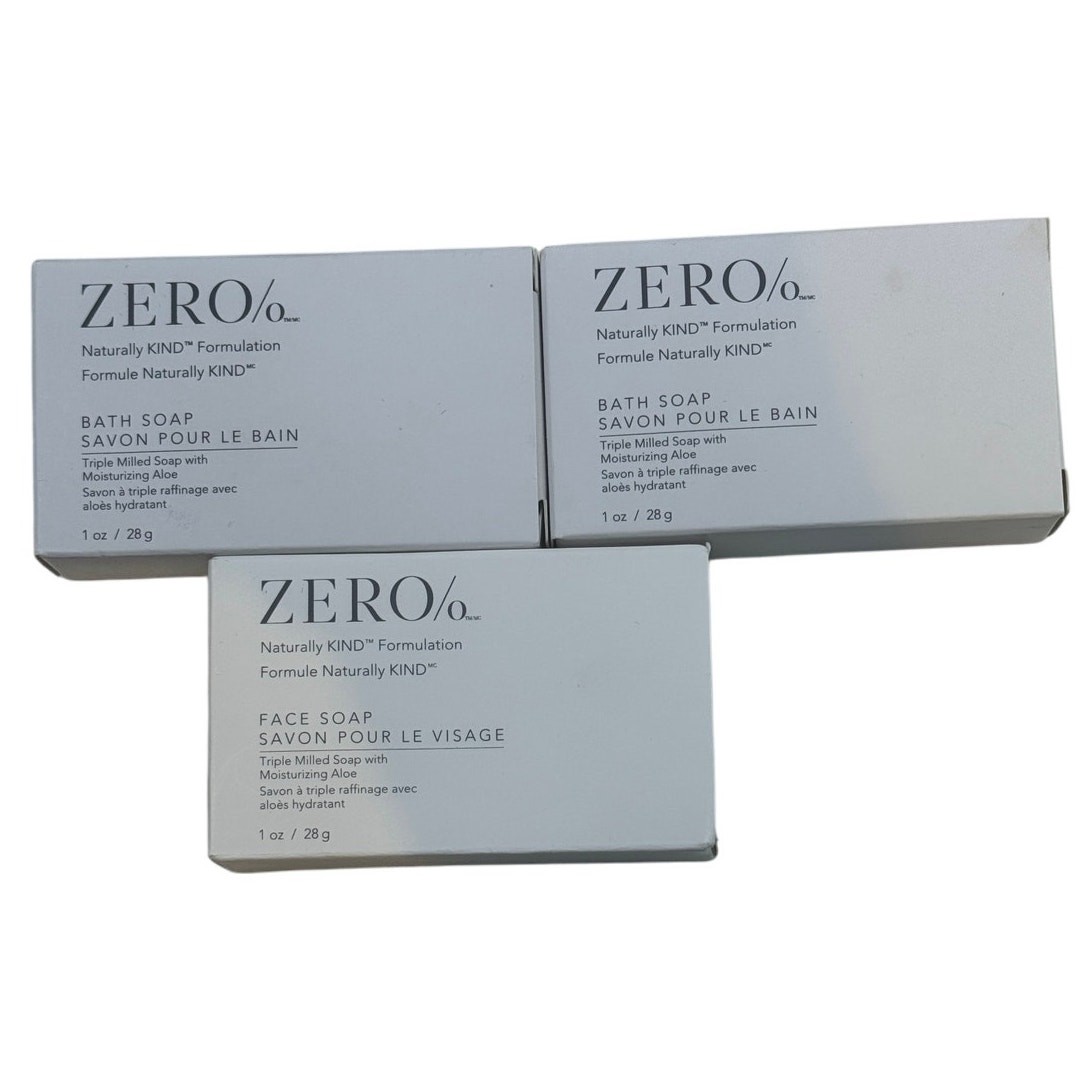 ZERO% Naturally KND Bath & Face Soap 1oz Bars Palm Oil Free Vegan Skincare