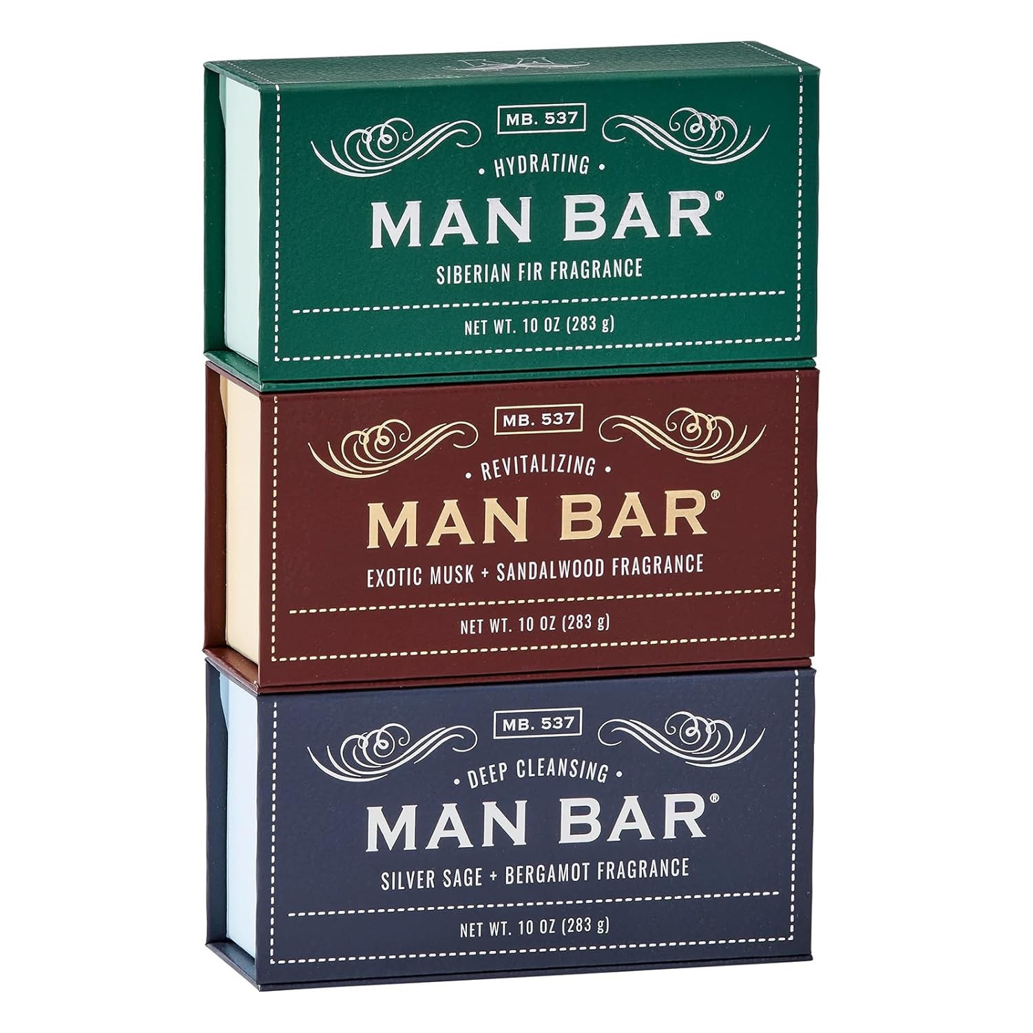 Man Bar | No Harmful Chemicals | Good for all Skin Types | 3-Piece Gift Set