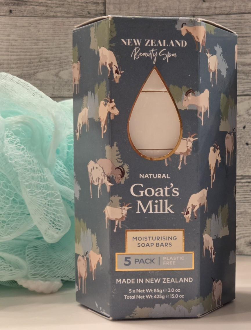 New Zealand Beauty Spa GOAT’S MILK Moisturizing SOAP Bars 5 Pack, 3 oz per Bar