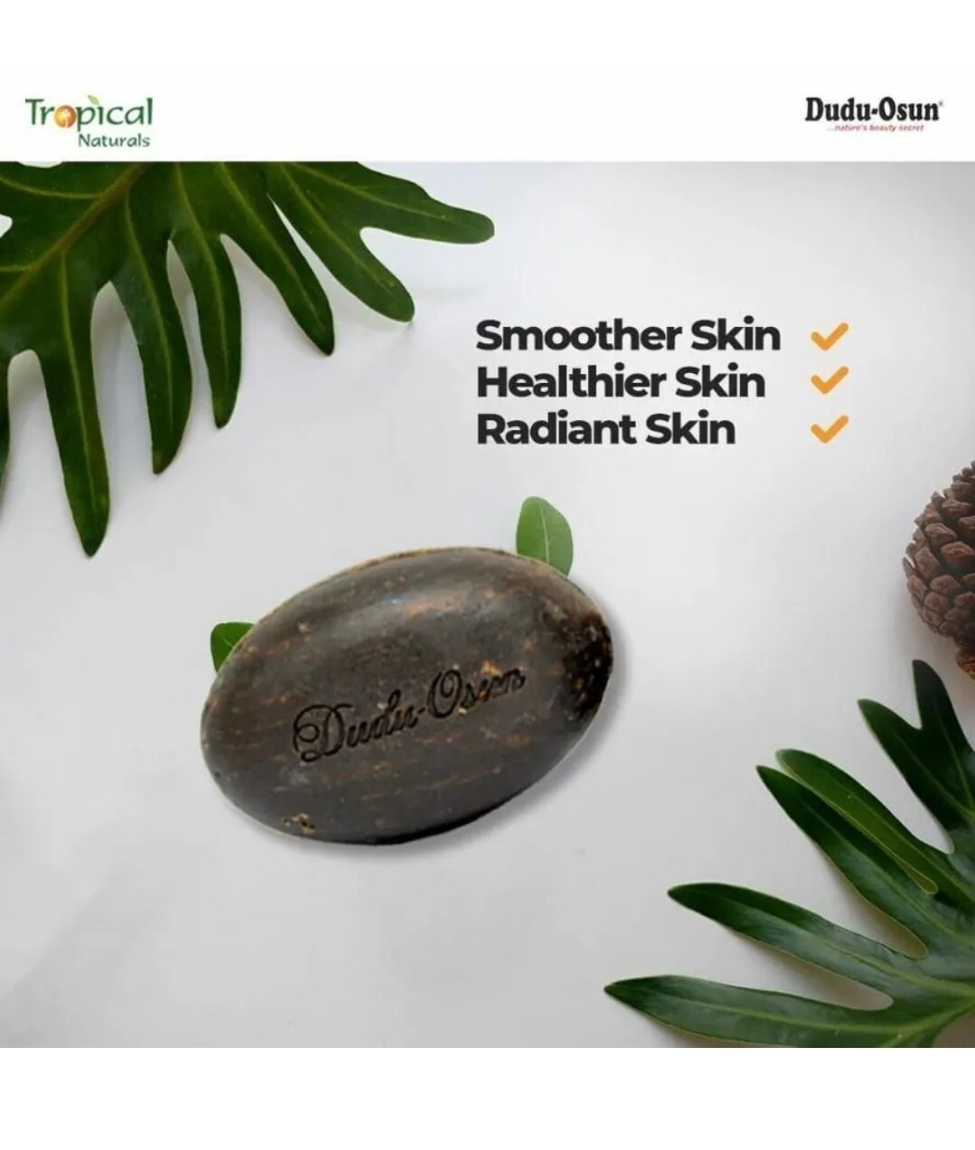 Tropical Naturals Dudu-Osun BLACK SOAP 150GM Soap Pure Natural Ingredien (3Bars)