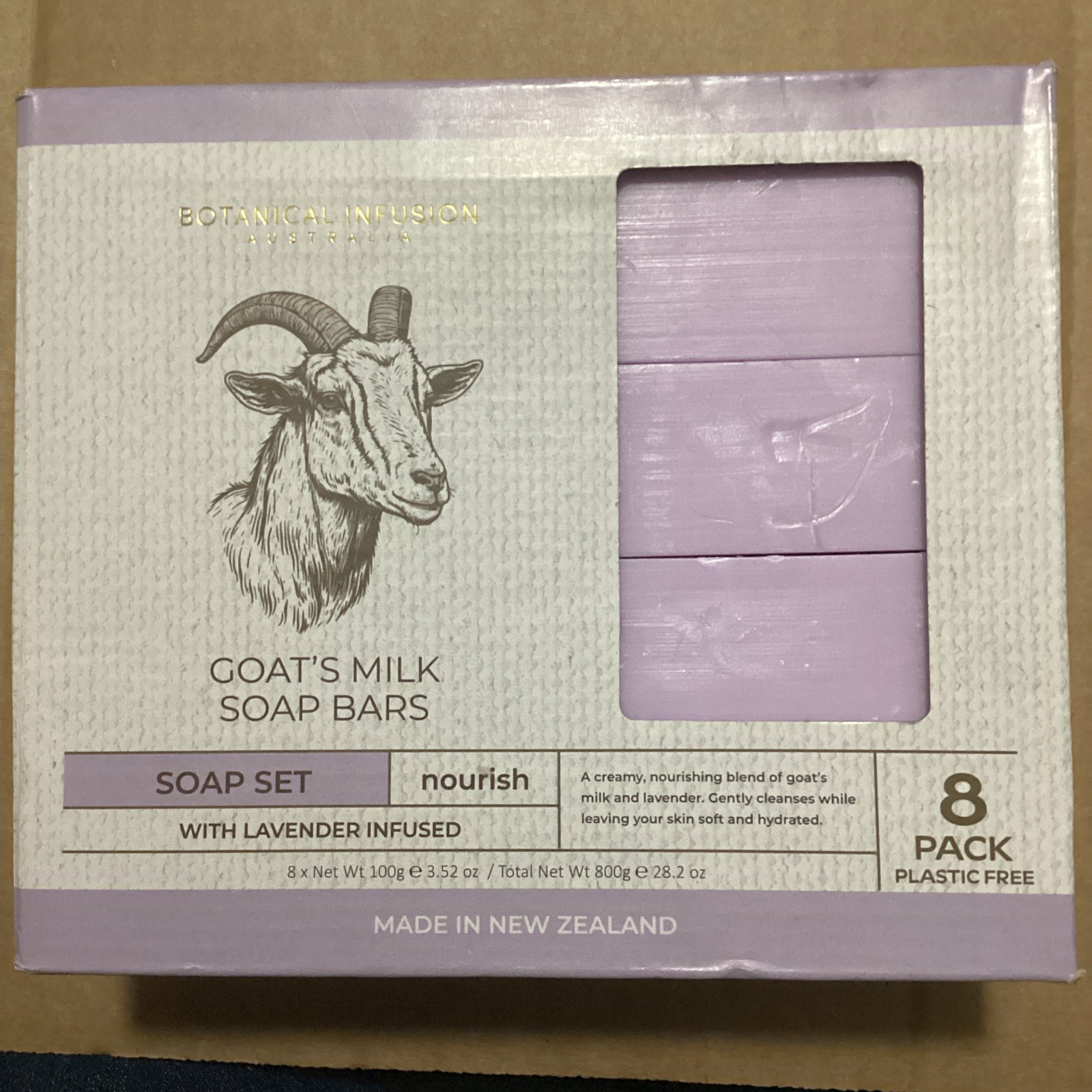 8 Goat’s Milk Lavender Soap Bars – Nourishing – New Zealand Bath Body Home Love