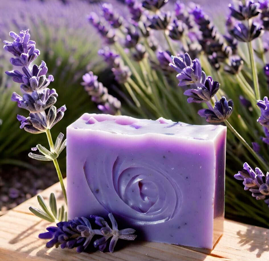 Lavender Handmade Organic Soap Bar Natural Oil Wonderful Scent Premium Body Spa