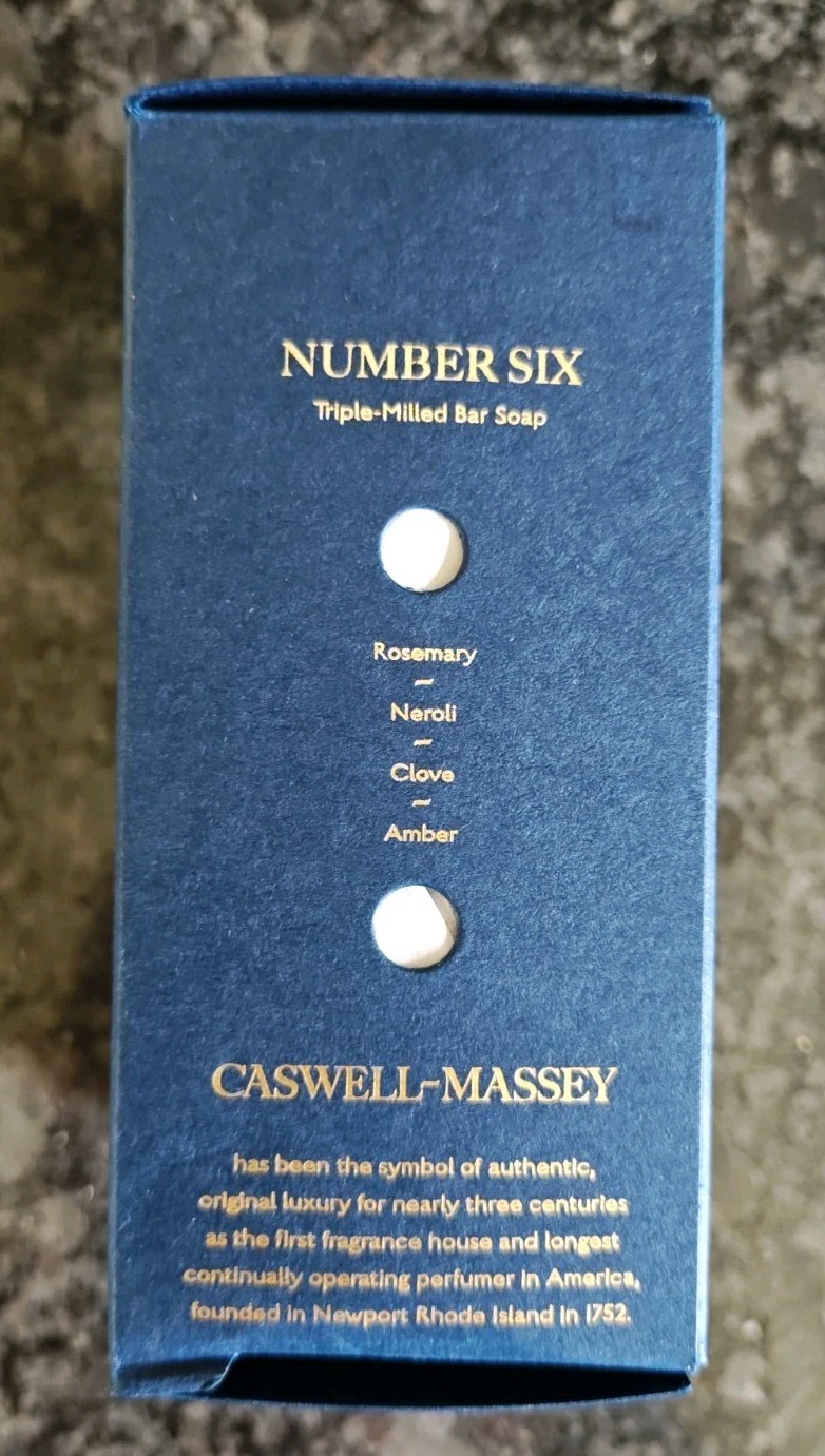 Caswell Massey VI 6 Triple Milled Single Bar Soap 5.8 Oz