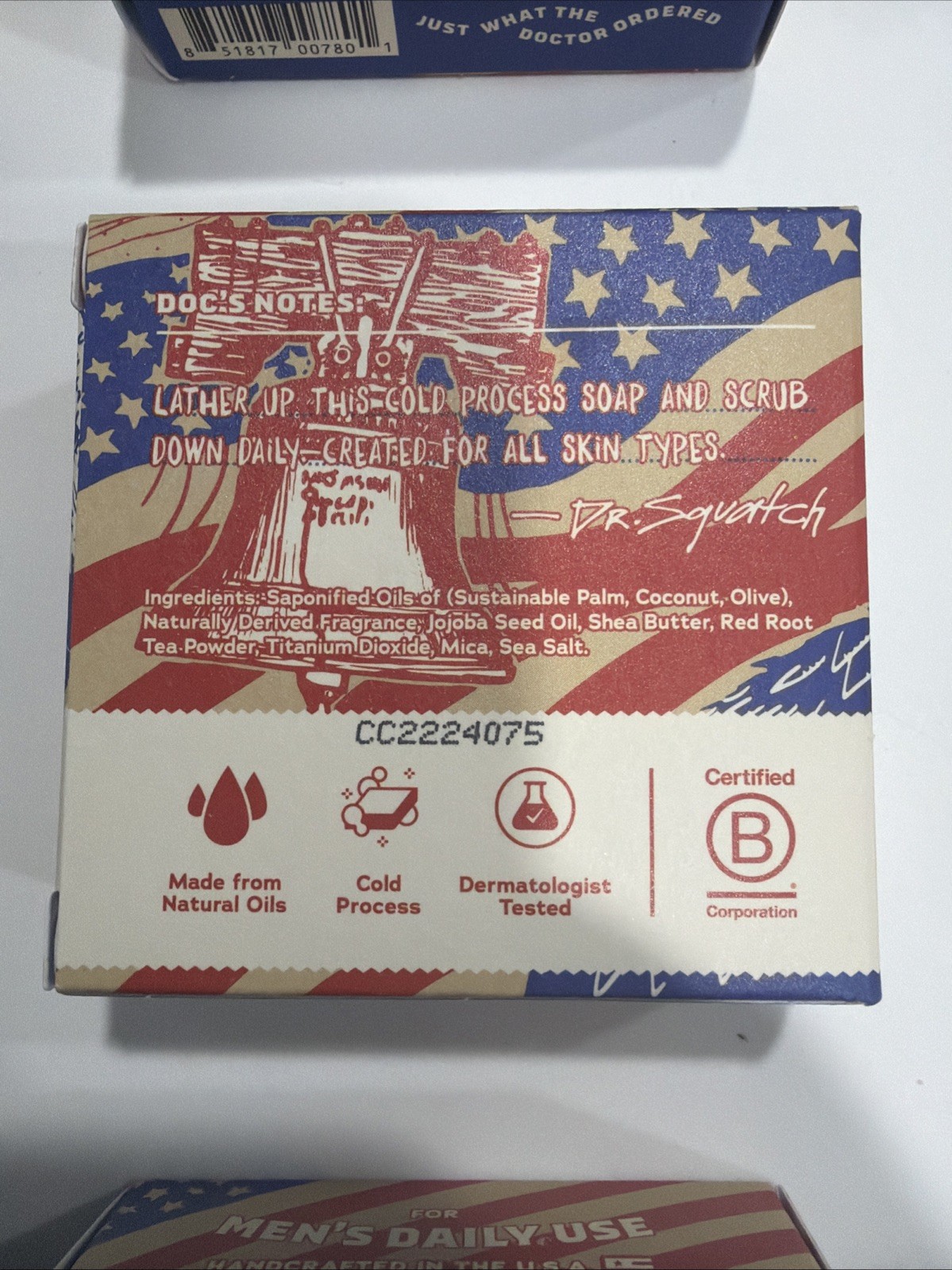 LOT OF SIX (6) – Dr. Squatch Freedom Fresh Limited Edition Bar Soap – 5oz.