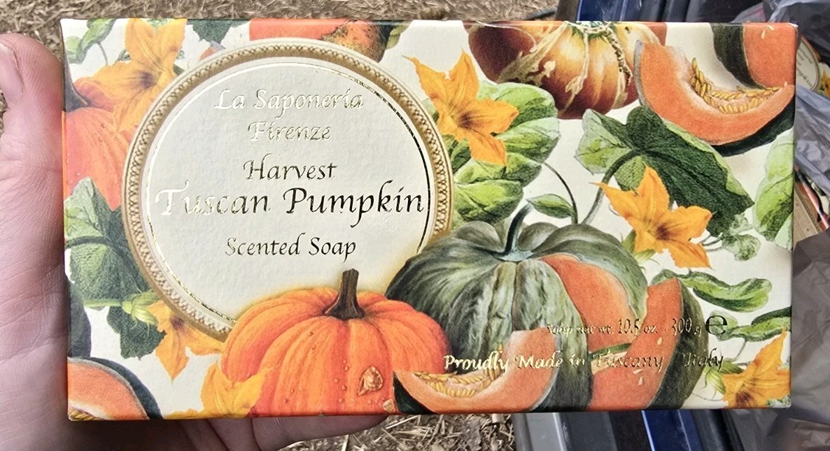 La Saponeria Firezne Harvest Tuscan Pumpkin Scented Soap 10.5 Oz New Sealed