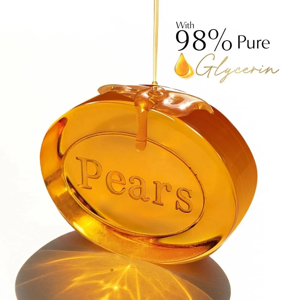 Pears Original Glycerin Soap Bar Gentle Glow 98% Pure Glycerin Soap (125gms x 4)