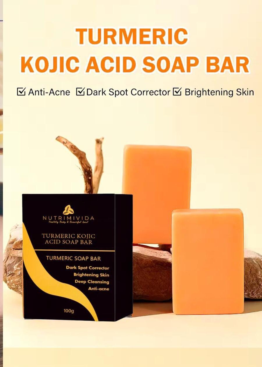 Turmeric Oil Lightening Kojic Acid Soap 3 Big Bars x 100g (300g)