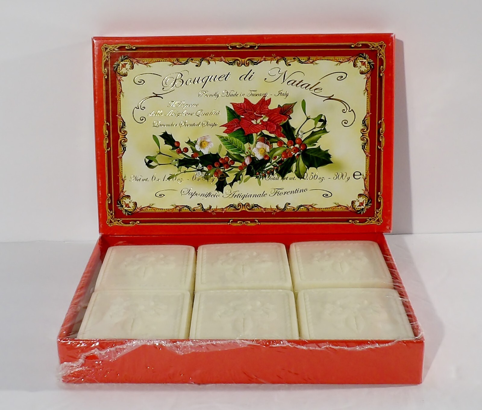 Saponificio Artigianale Fiorentino Lavender Scented Soaps 6 x 1.76 oz Italy