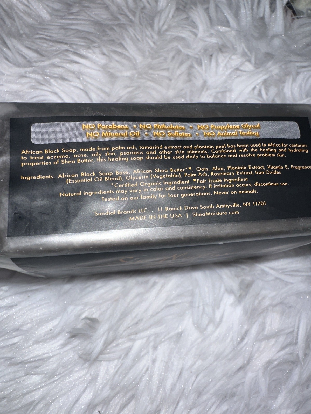 Shea Moisture African Black Soap with Shea Butter severely dry troubled skin NEW