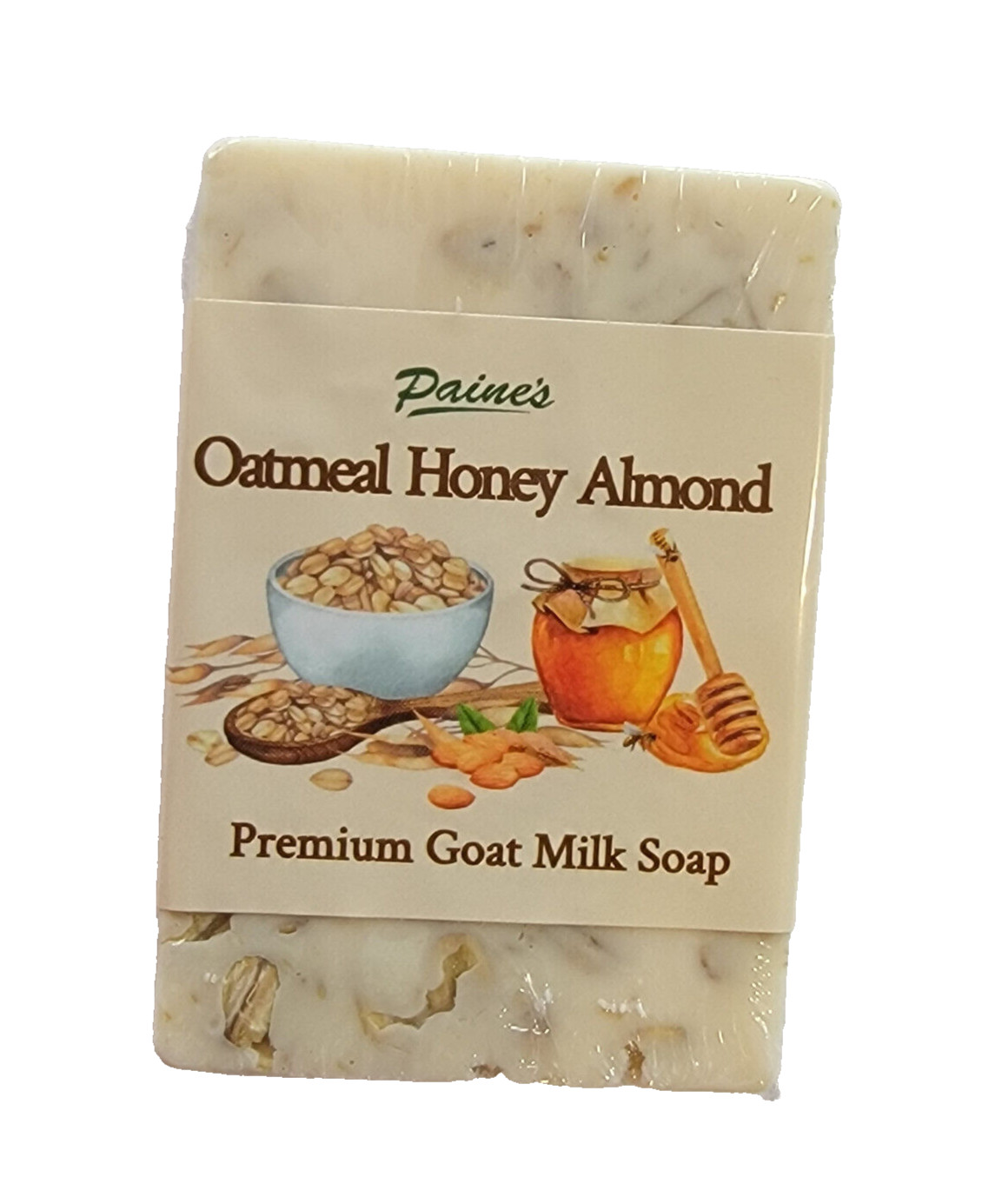 Paine’s Premium Oatmeal Honey Almond Goat Milk Soap 4.5 oz bar fresh Maine USA