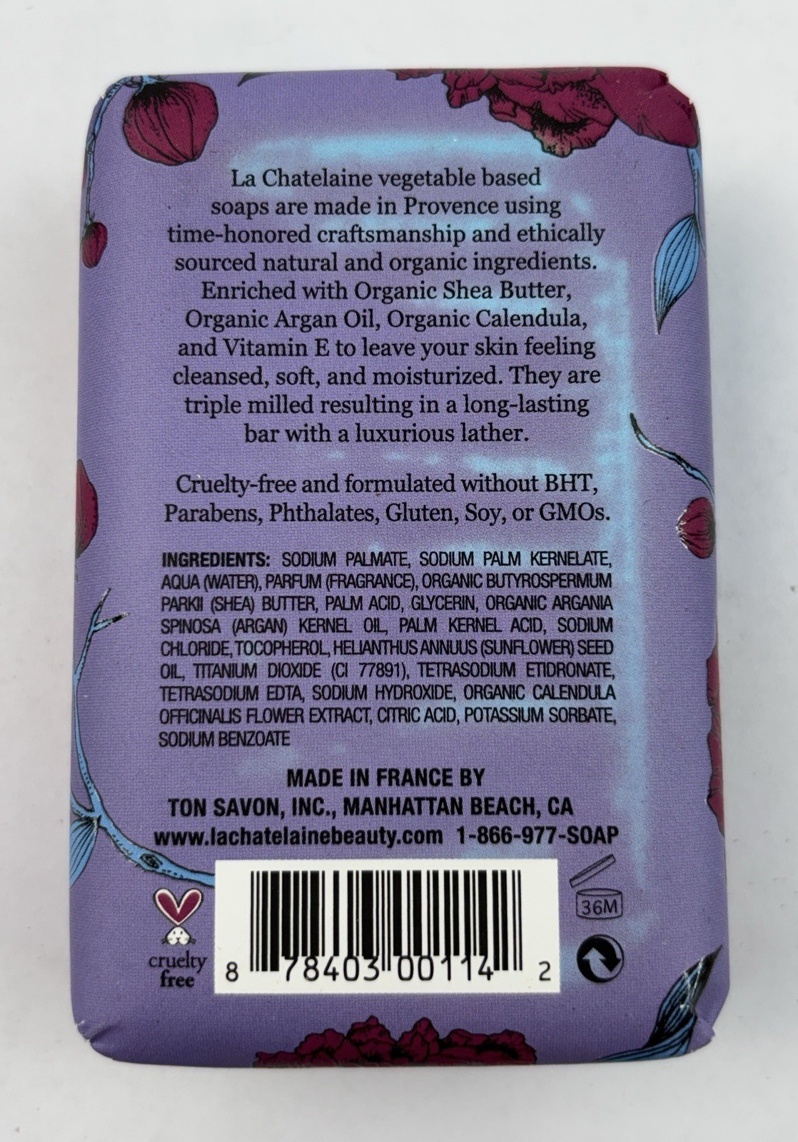 La Chatelaine Wild Fig 7oz Luxury Bar Soap – Made In France