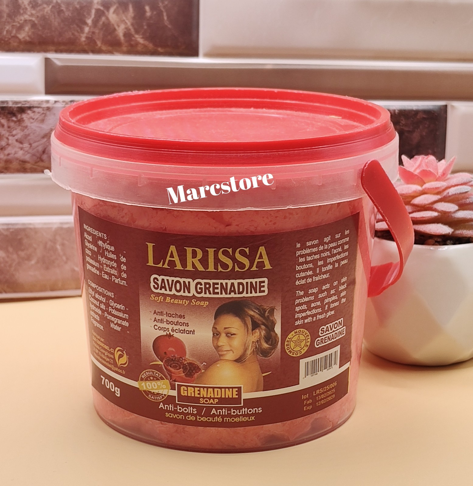 Larissa Gluta Lightening Brightening Grenadine Beauty Soap – All Skin Type 700g