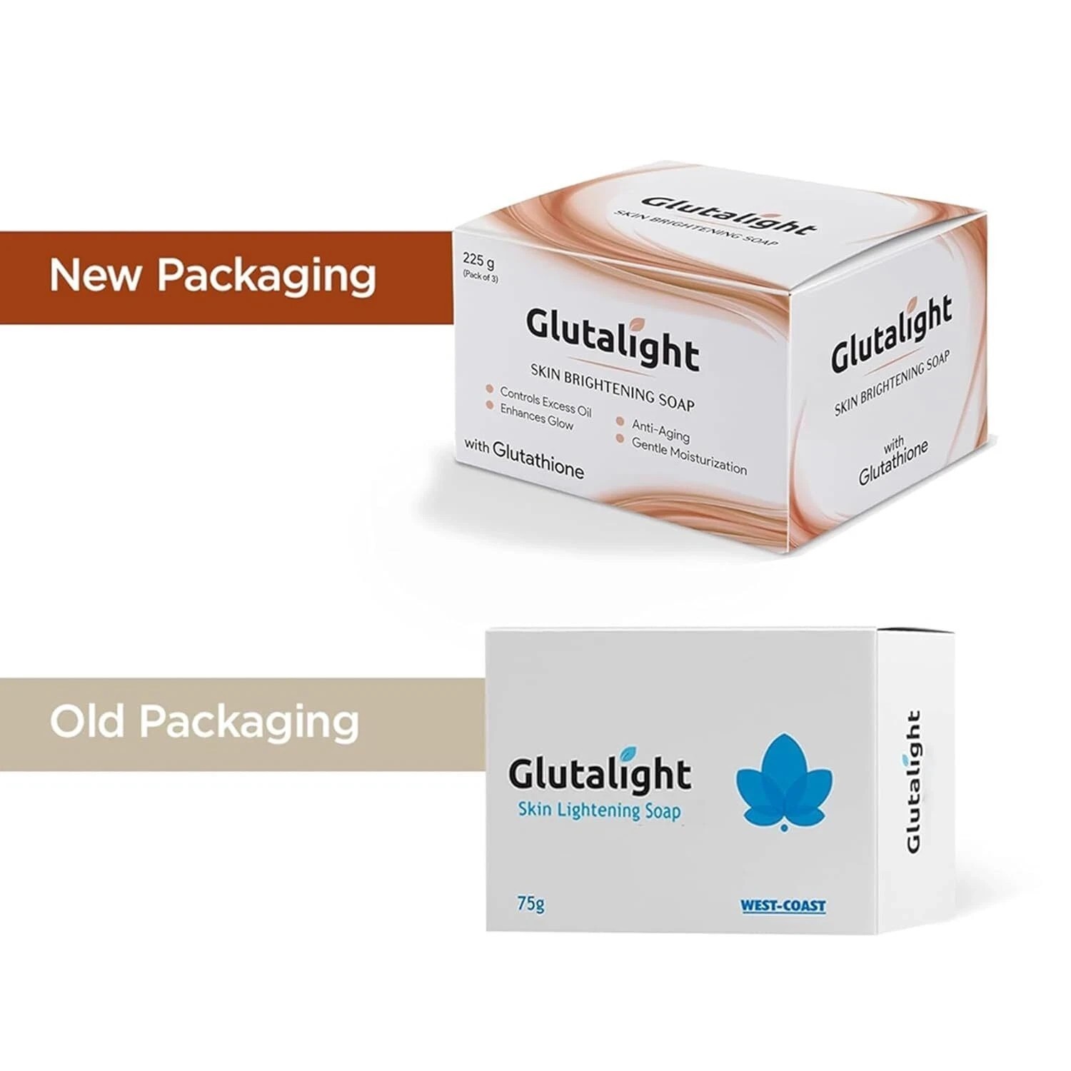 Glutalight Skin Lightening Soap with 1% Glutathione , 75GM (Pack of 3) U902