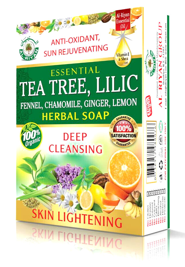 ORGANIC SOAP-Al Riyan TEA TREE, LILAC SOAP 100% Natural Vegan Brightens Skin