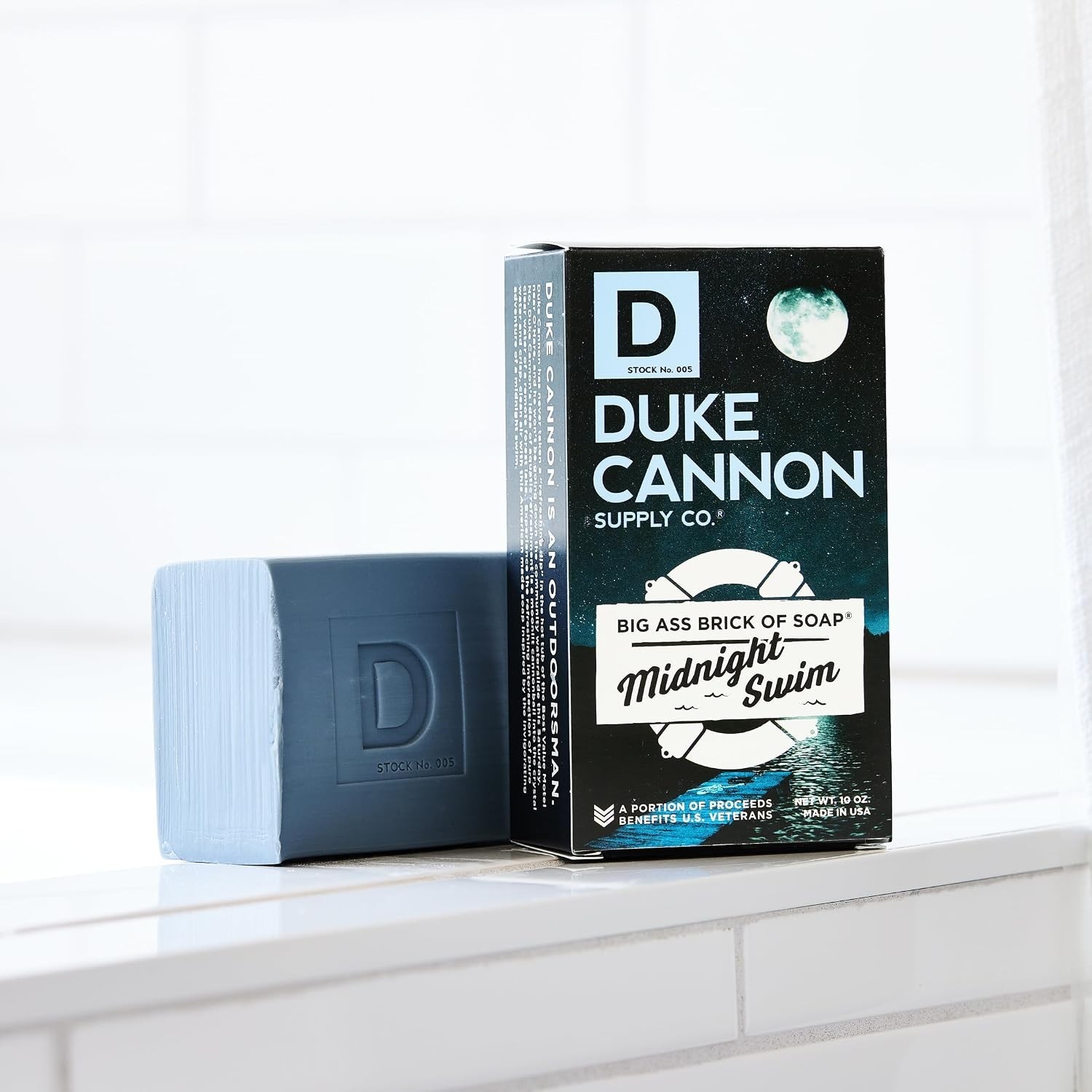 10oz Men’s Soap Bar – Duke Cannon Midnight Swim, Natural Ingredients