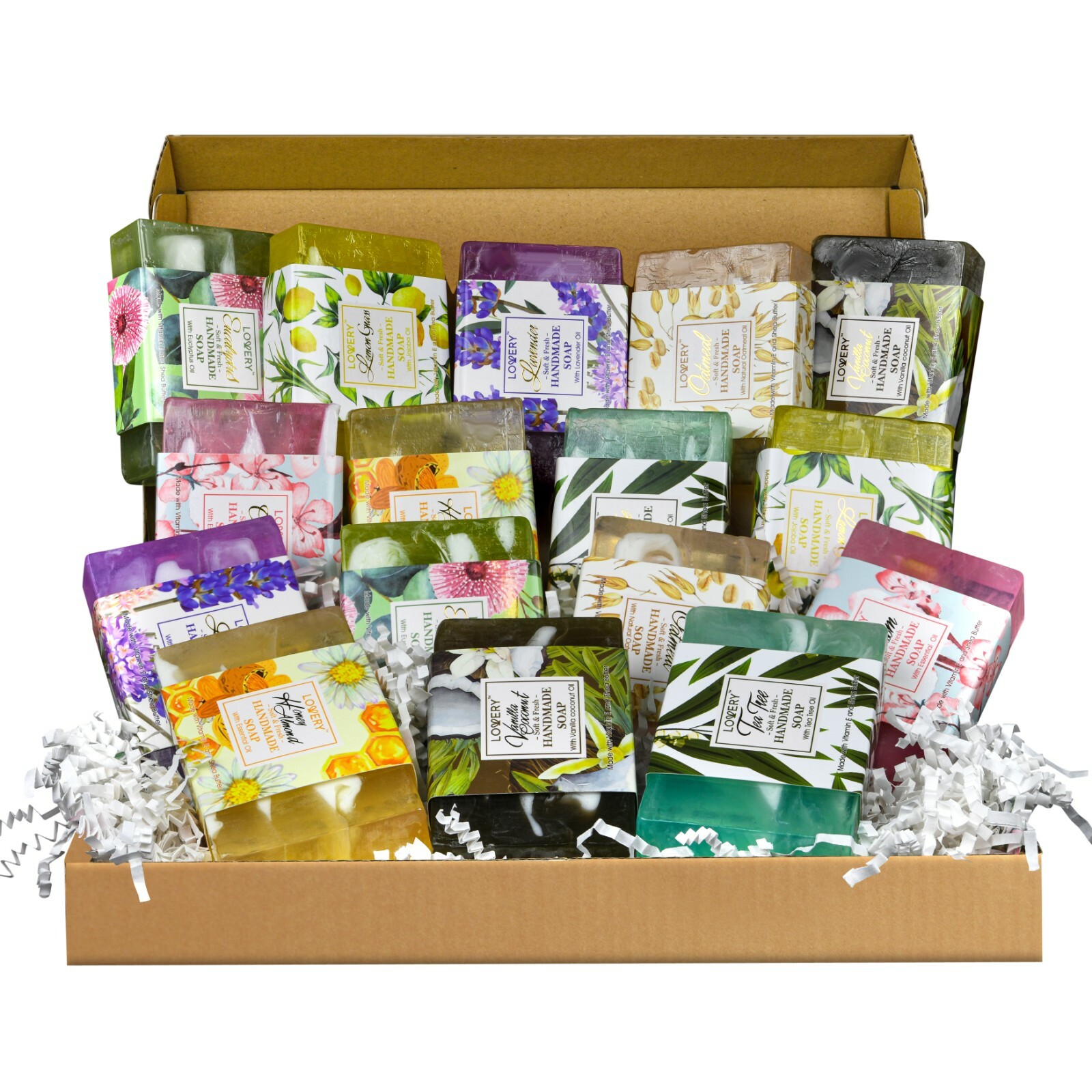Handmade Soap Set – 8 Piece Variety Pack Luxury Bath Soap Gift Box – 100g Each