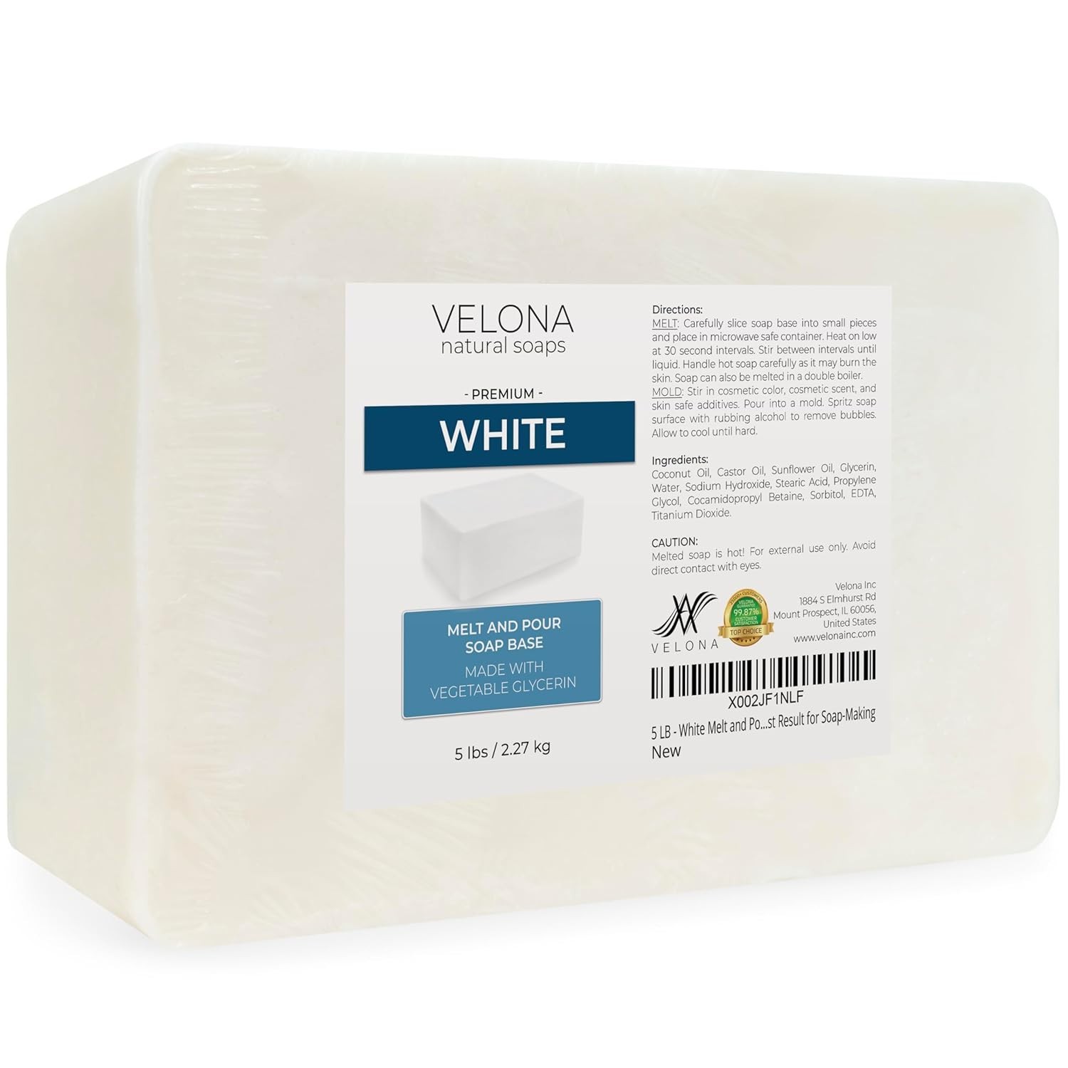 5 LB – Shea Butter – Melt and Pour Soap Base SLS/SLES free | Natural Bars for…