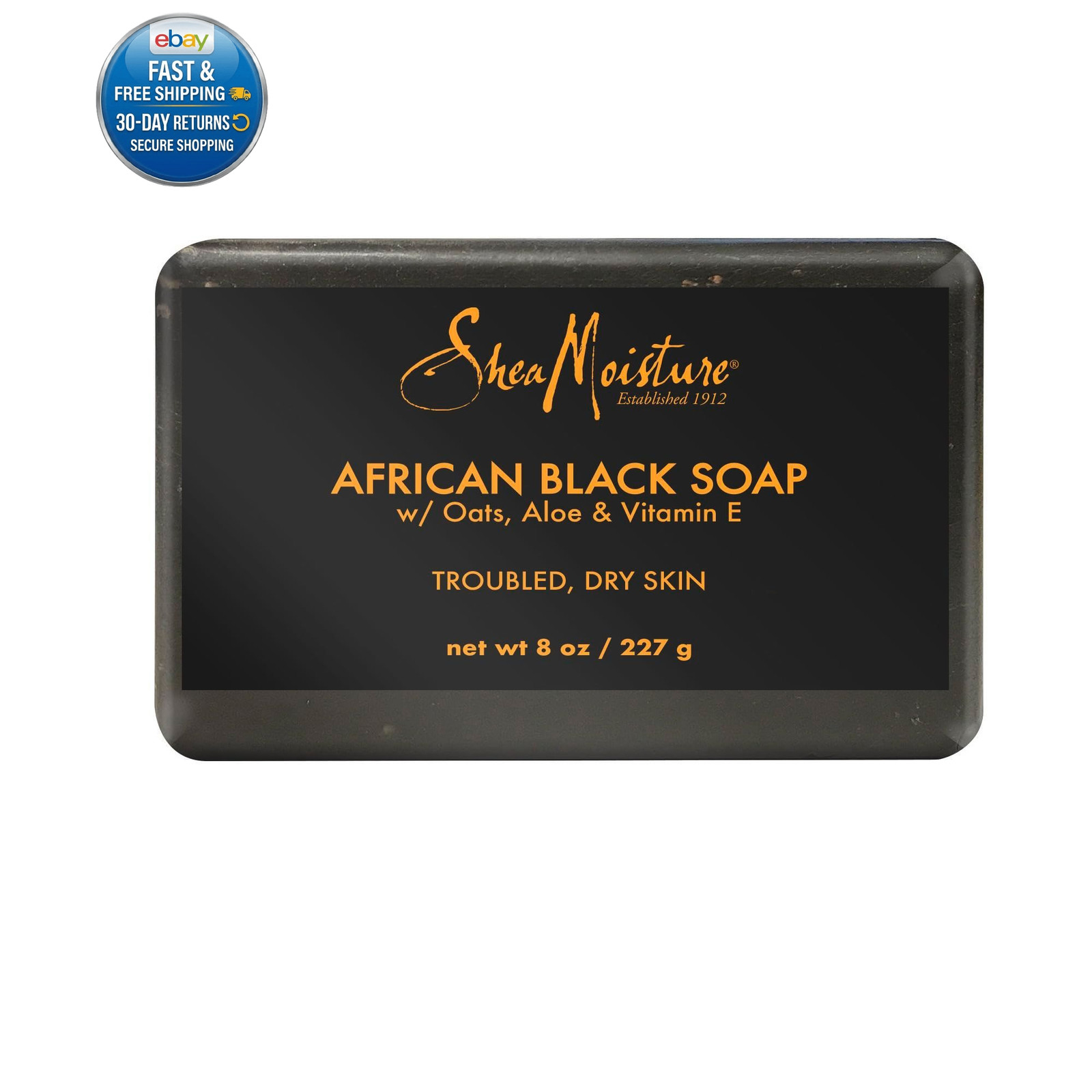 Bar Soap for Troubled Skin African 8 Ounce (Pack of 1), Black