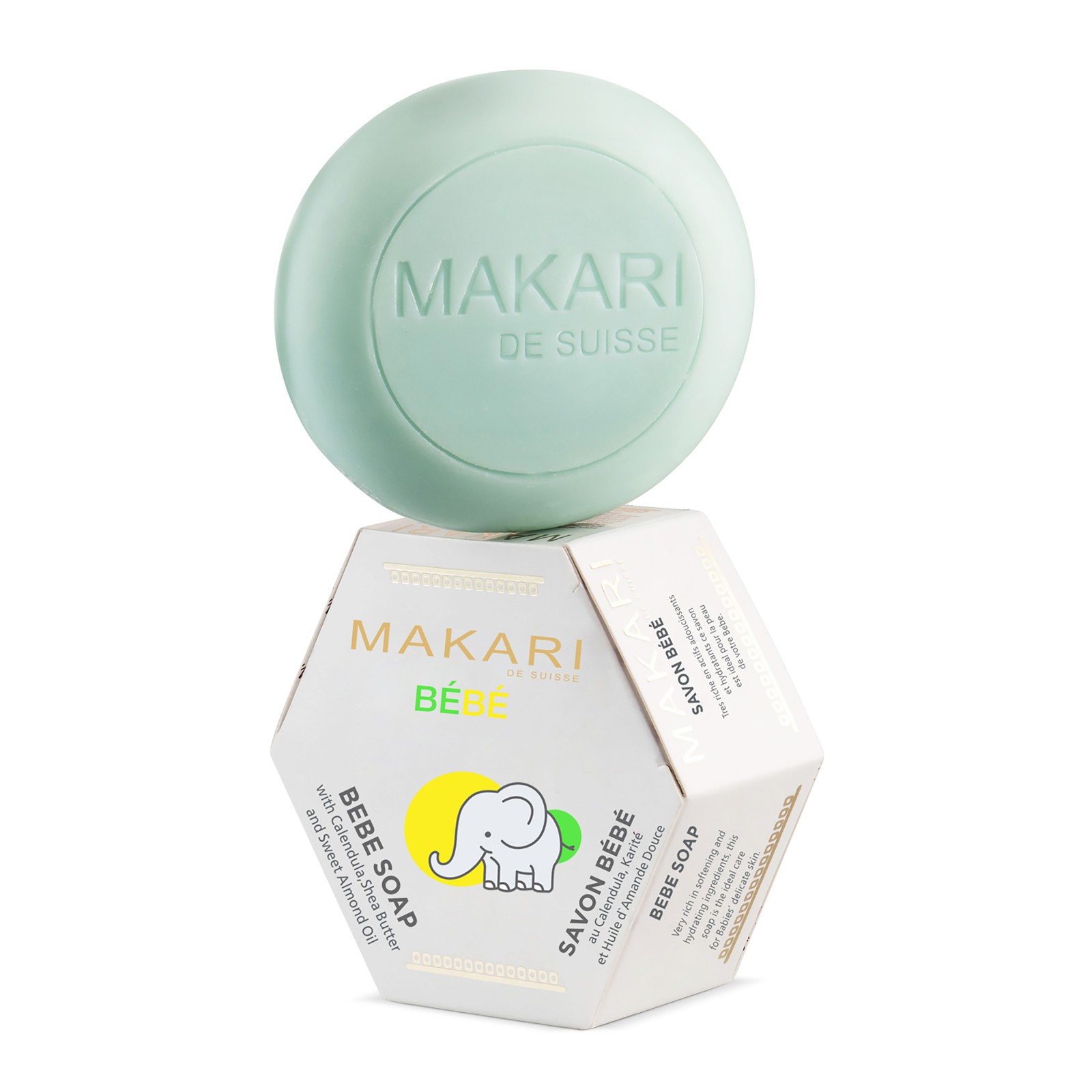 2 Pack Bebe Soap – Calendula by Makari for Women – 5.4 oz Soap