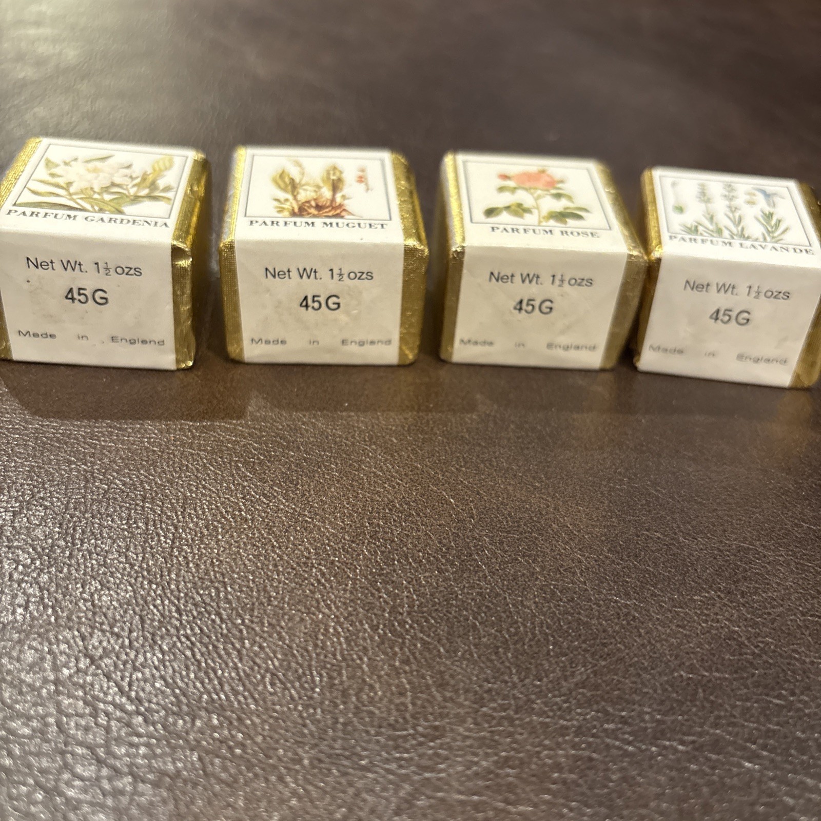 Vintage NEW Lot Of 4 English Country Gardens Scented Bath Cubes