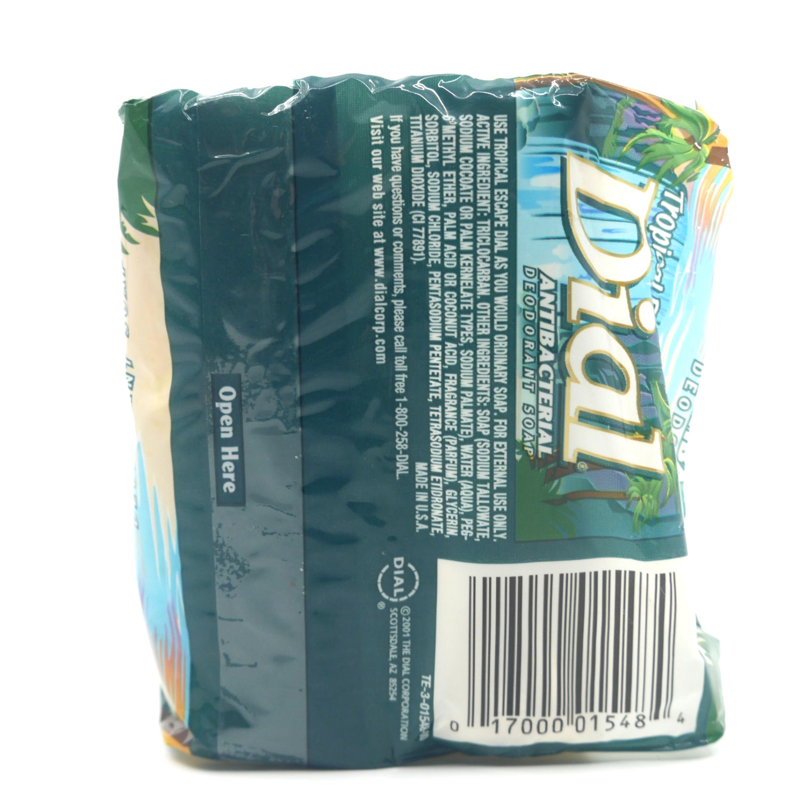 Dial Tropical Escape Antibacterial Soap 2 Bars AS SHOWN Vintage