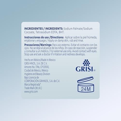 Grisi Neutral Hypoallergenic Bar Soap – 6 Count (Pack of 1), White