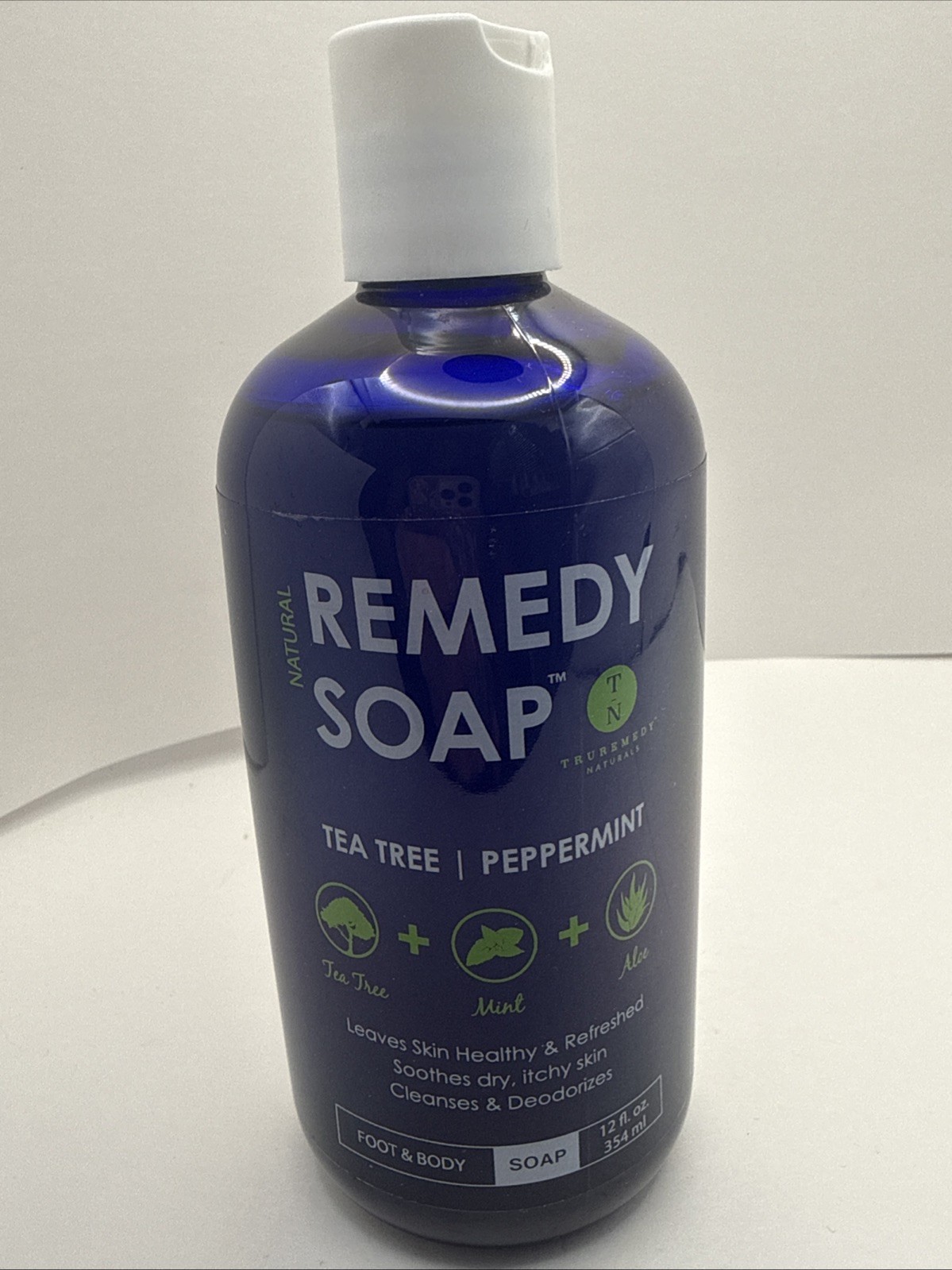 Truremedy Naturals Remedy Tea Tree Oil Body Soap Body Wash 12 oz Peppermint