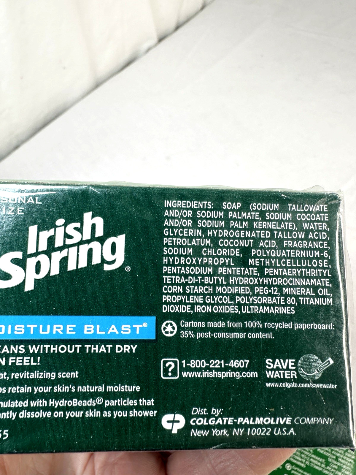 3 Irish Spring Bar Soap Moisture Blast Deodorant 3.2 Oz Lot NOS Sealed Free Ship