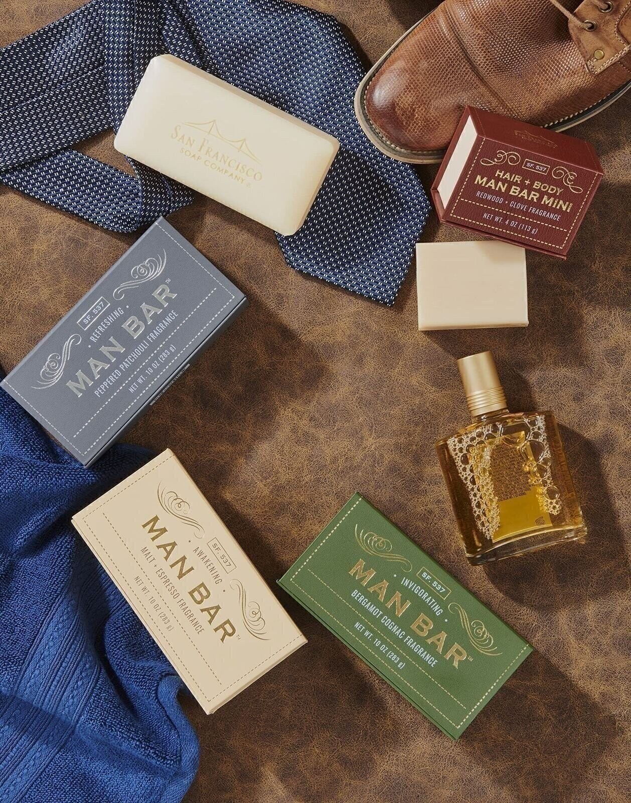 San Francisco Soap Company Invigorating Bergamot Cognac Man Bar