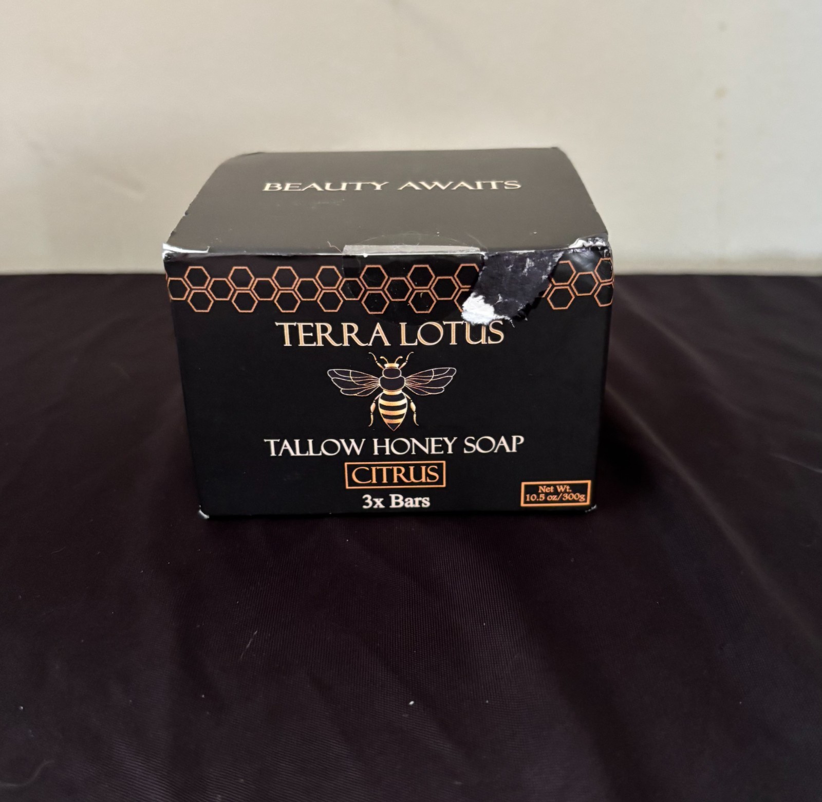 Terra Lotus Tallow Honey Soap Citrus 3 Bars Organic Ingredients