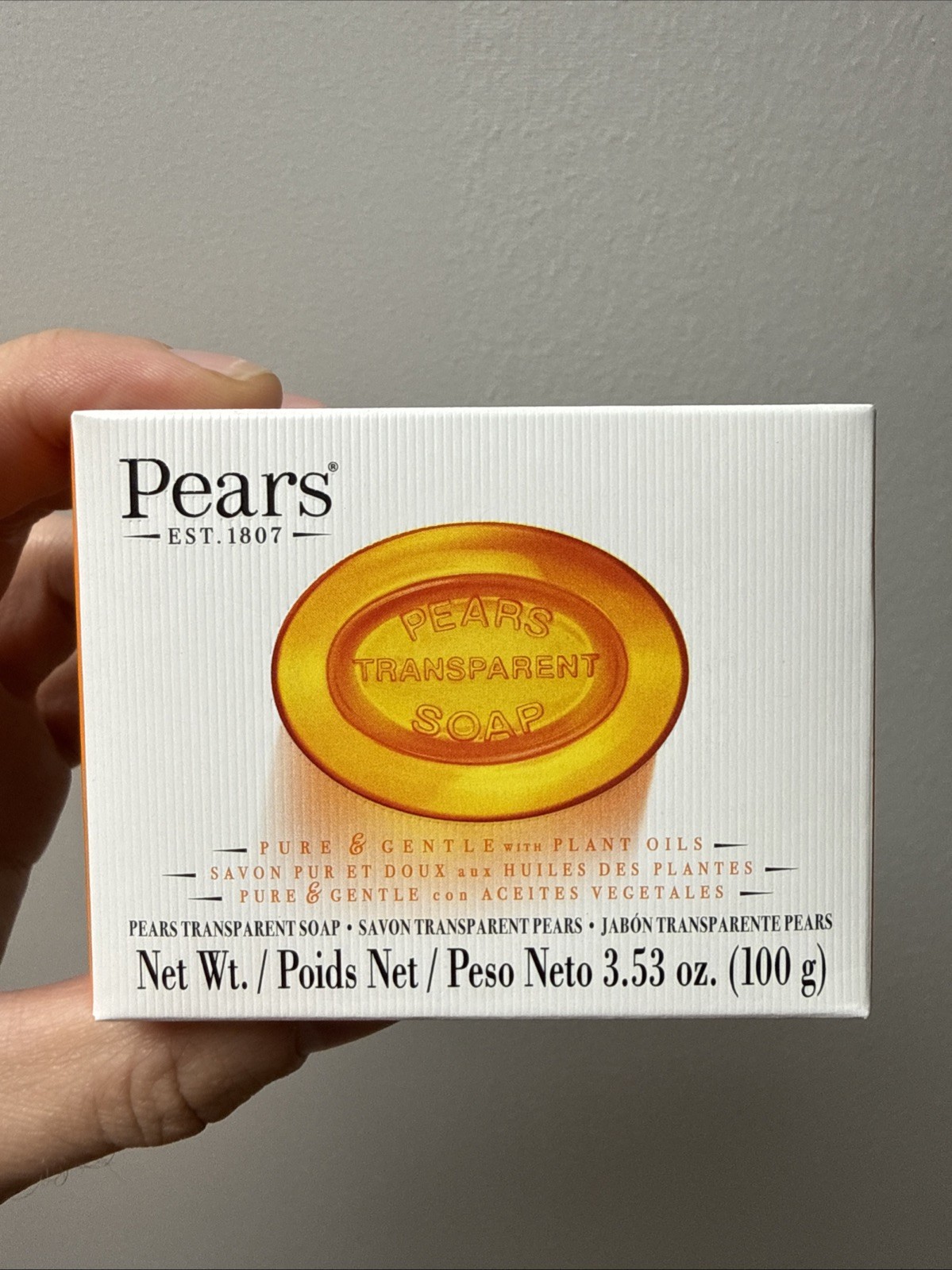 Pears Transparent Soap 2 Pack 3.53oz Pure Gentle Bath Bar 100g NEW