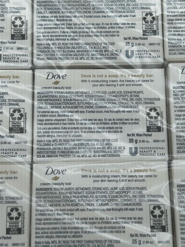 Dove Cream Beauty Bar Travel Size Soap .88 oz each 12 PACK Moisturizing Classic