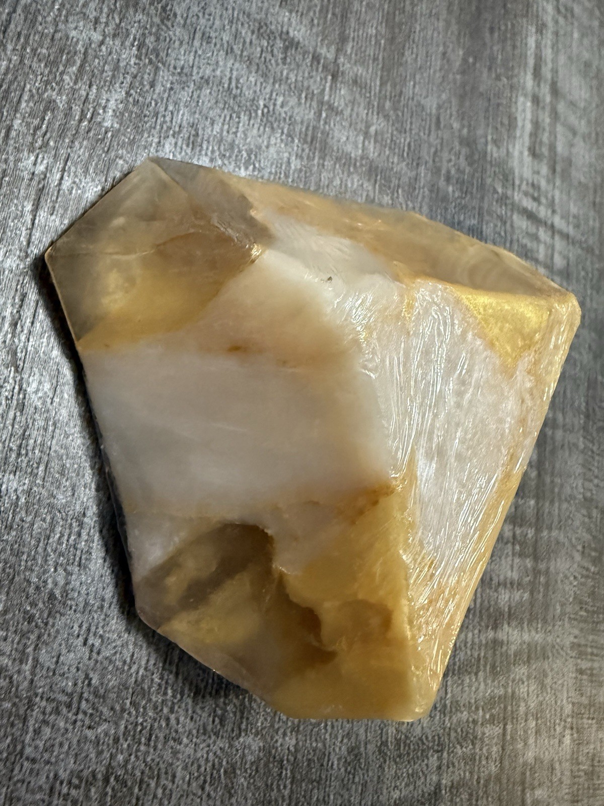 SoapRocks, “Golden In Quartz” One 4 Oz Bar, Buttermilk & Honey Fragrance.