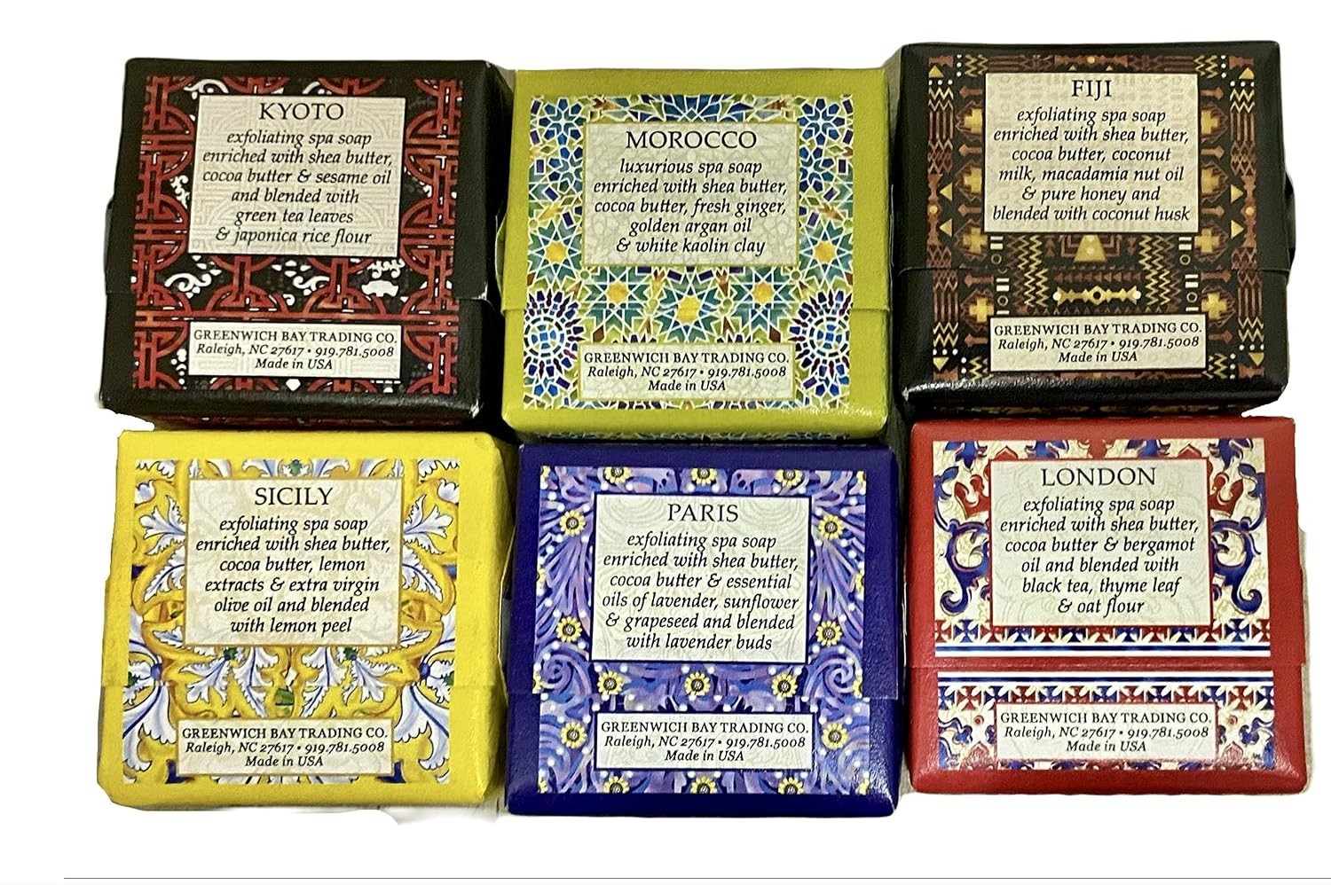 Yeeyzz Destination Spa Soaps 6-Piece Luxury Sampler – Indulge in Exotic Scents