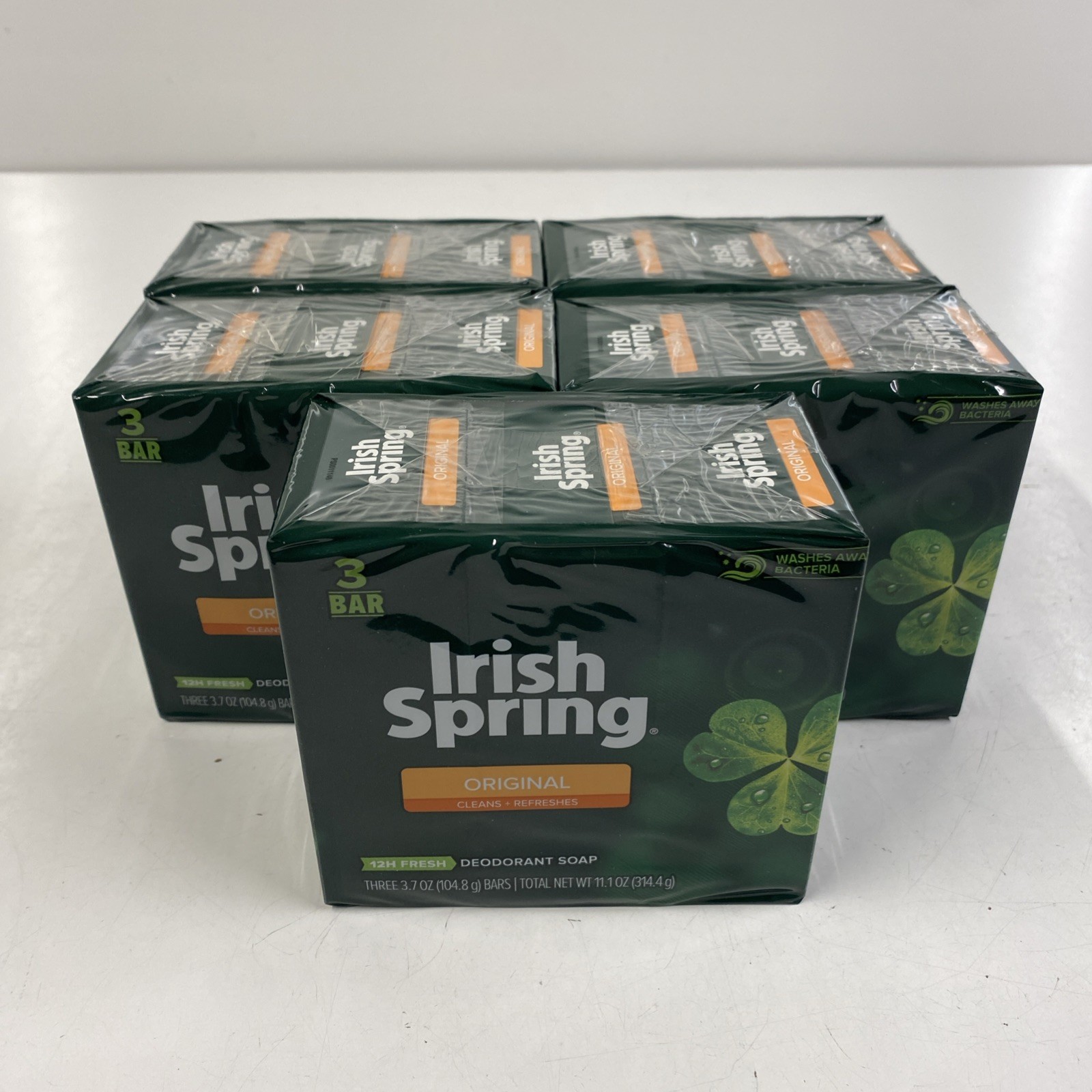 LOT x15 IRISH SPRING Original Bar Soap NO FLAXSEED LINSEED OIL Free Discontinued