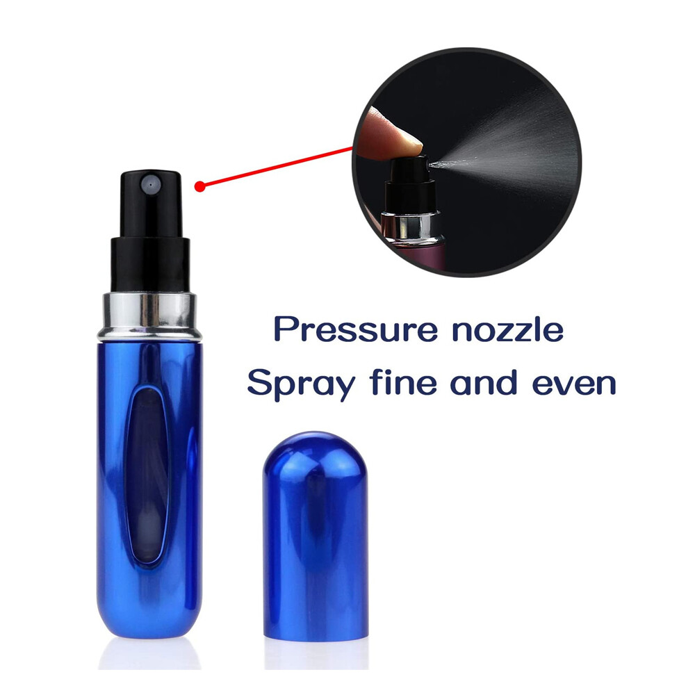 5/10Pcs Mini Refillable Travel Portable Perfume Atomizer Bottle Spray Pump Case