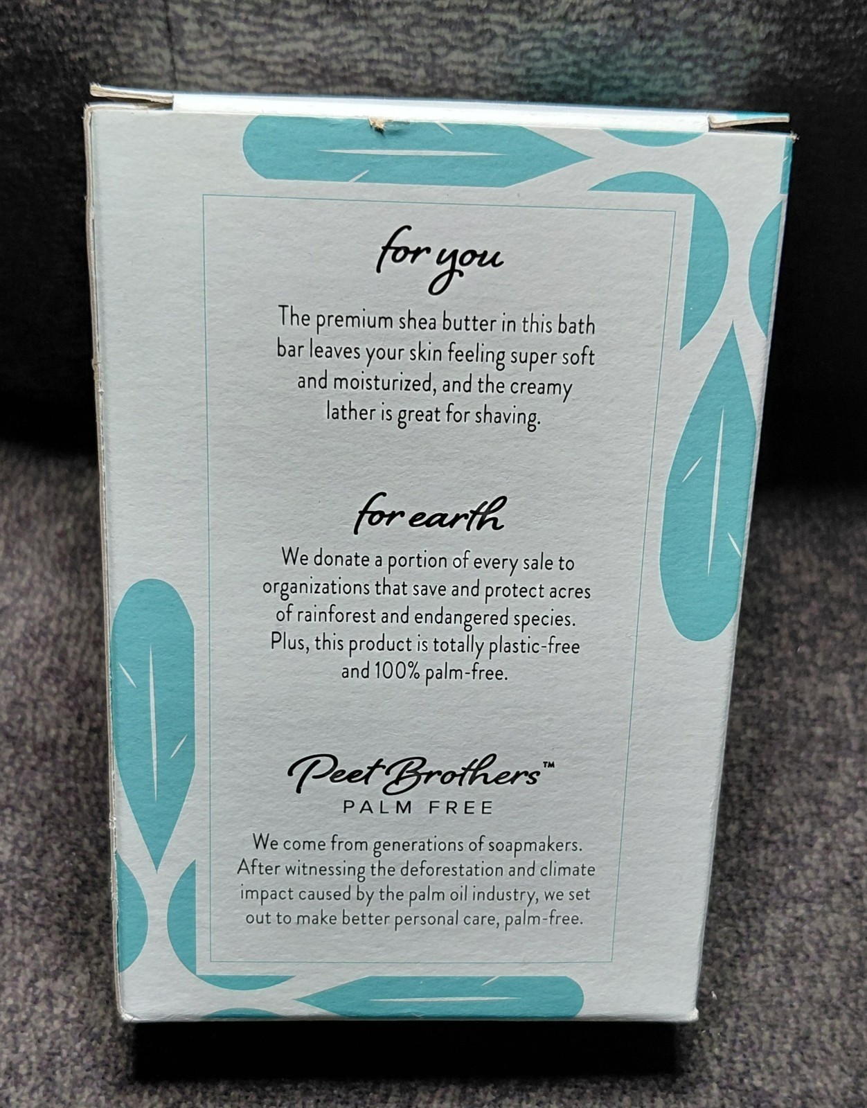 Peet Brothers Palm Free Vegan Bath Bar, Coconut & Vanilla 5 oz