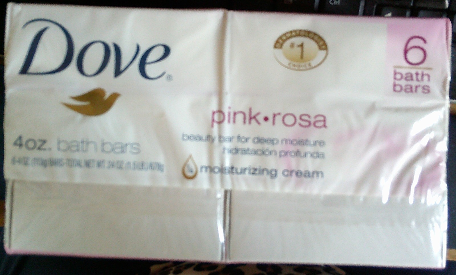 NEW DOVE Pink Beauty Bar Soap Use or Prop 6 Pack 4 oz. Ea.