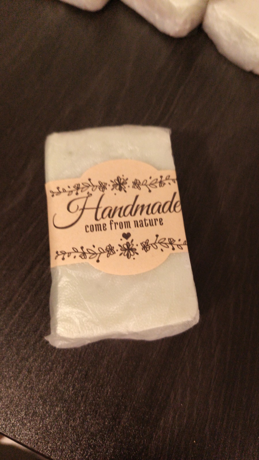 Handmade All Natural White Rectangular Floral Body Bar Soap for Men & Women