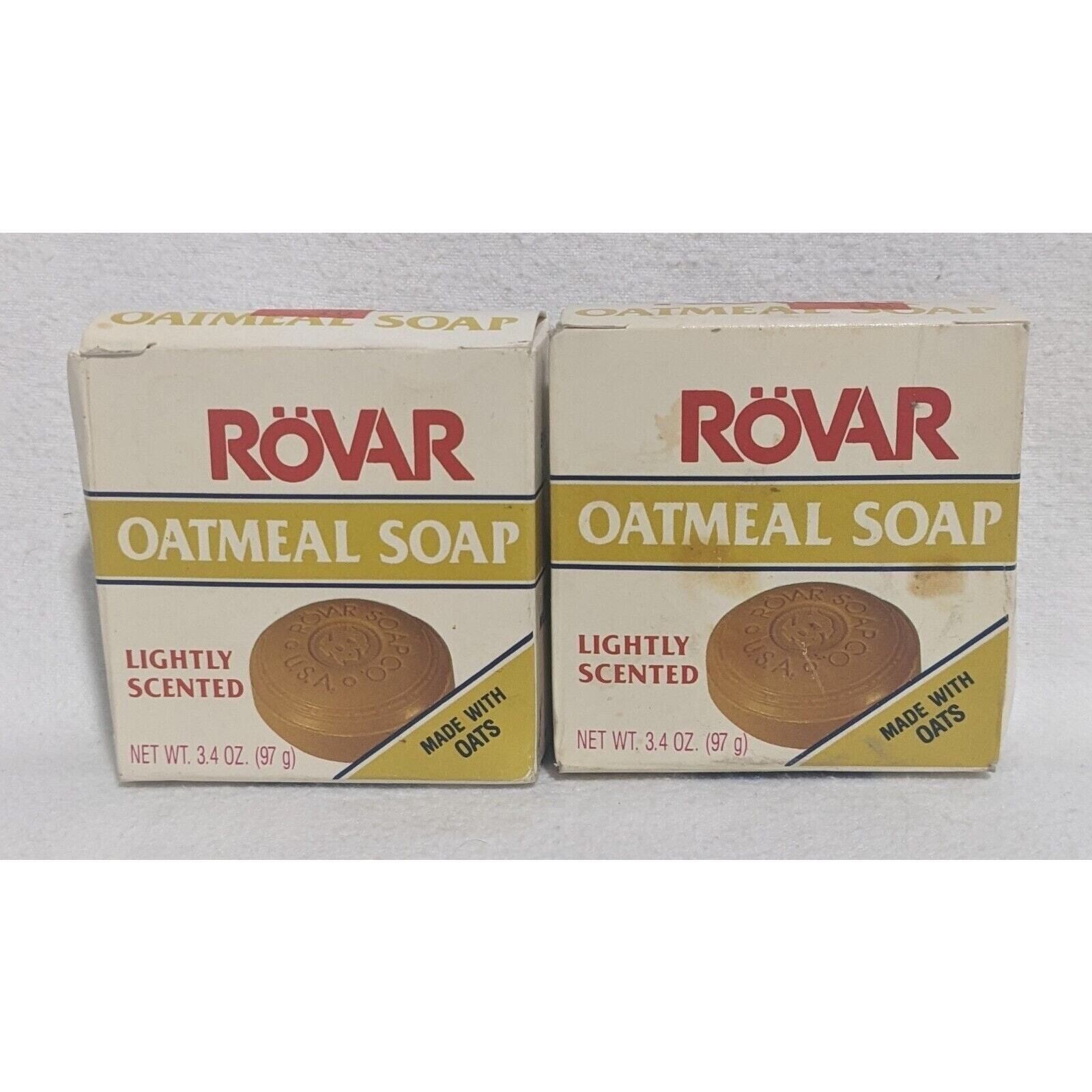 Rovar Oatmeal Soap 3.4 Oz Round Bar Lot of 2 – New – See Photos